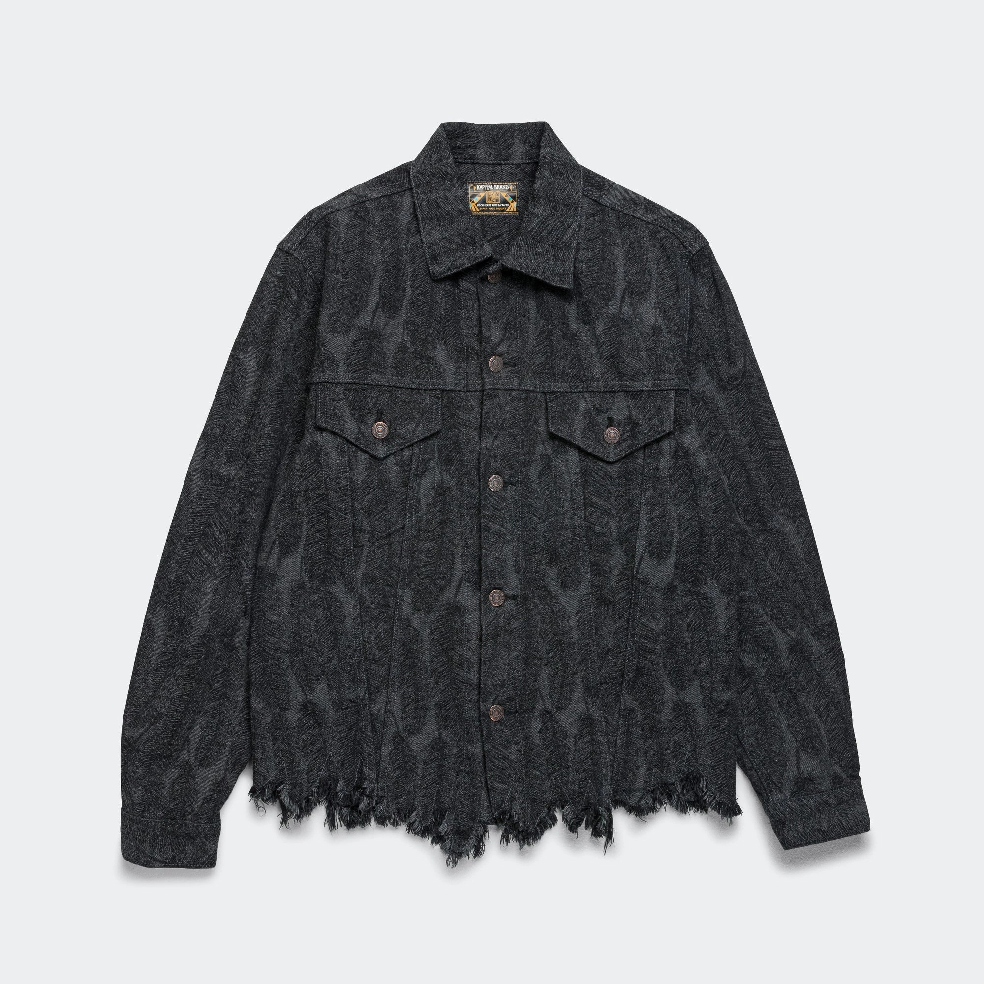 12oz MAGPIE Denim 3rd JKT - Black/Black LaserCut Vents Airflow Ventilation System