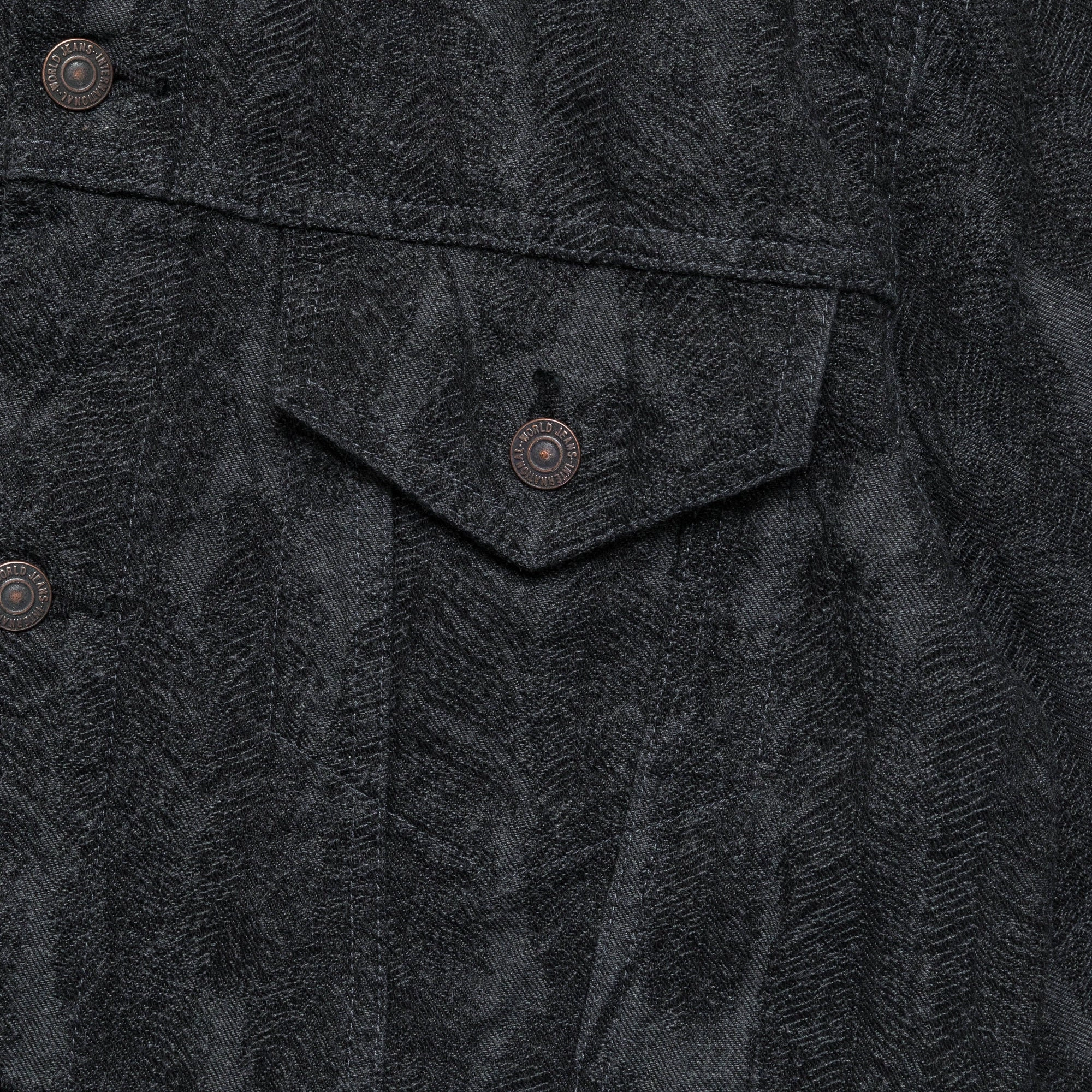 12oz MAGPIE Denim 3rd JKT - Black/Black Work Tough