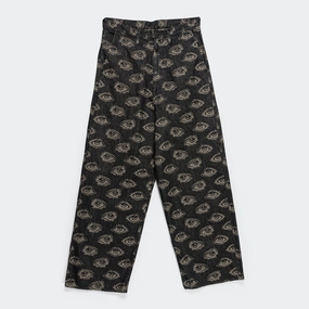 windproof 12oz SPEAKEASY Denim PORT Baggy Pants - Black