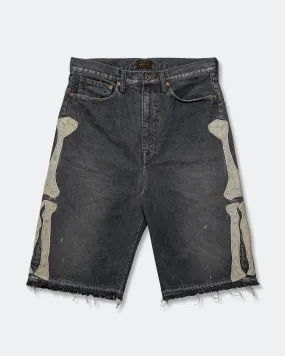 14oz Black Denim 5P Shorts (BONE) - PRO Versatile Layering