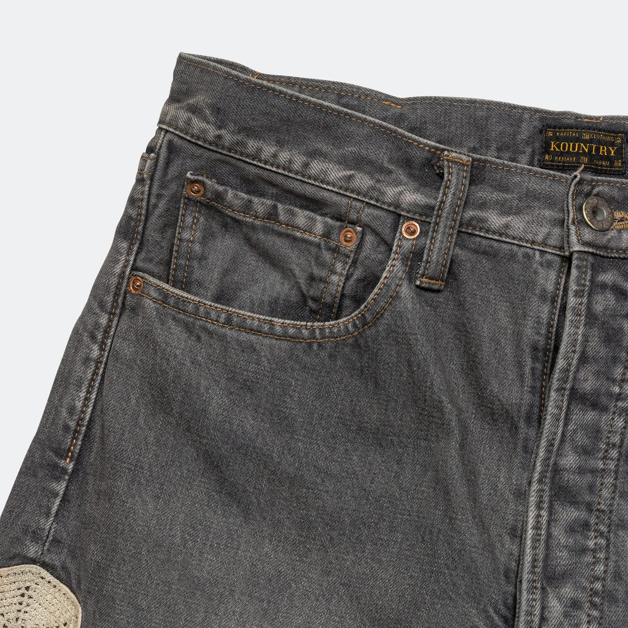 Neutral Base 14oz Black Denim MEXICAN TUXEDO 5P OKAGILLY - PRO