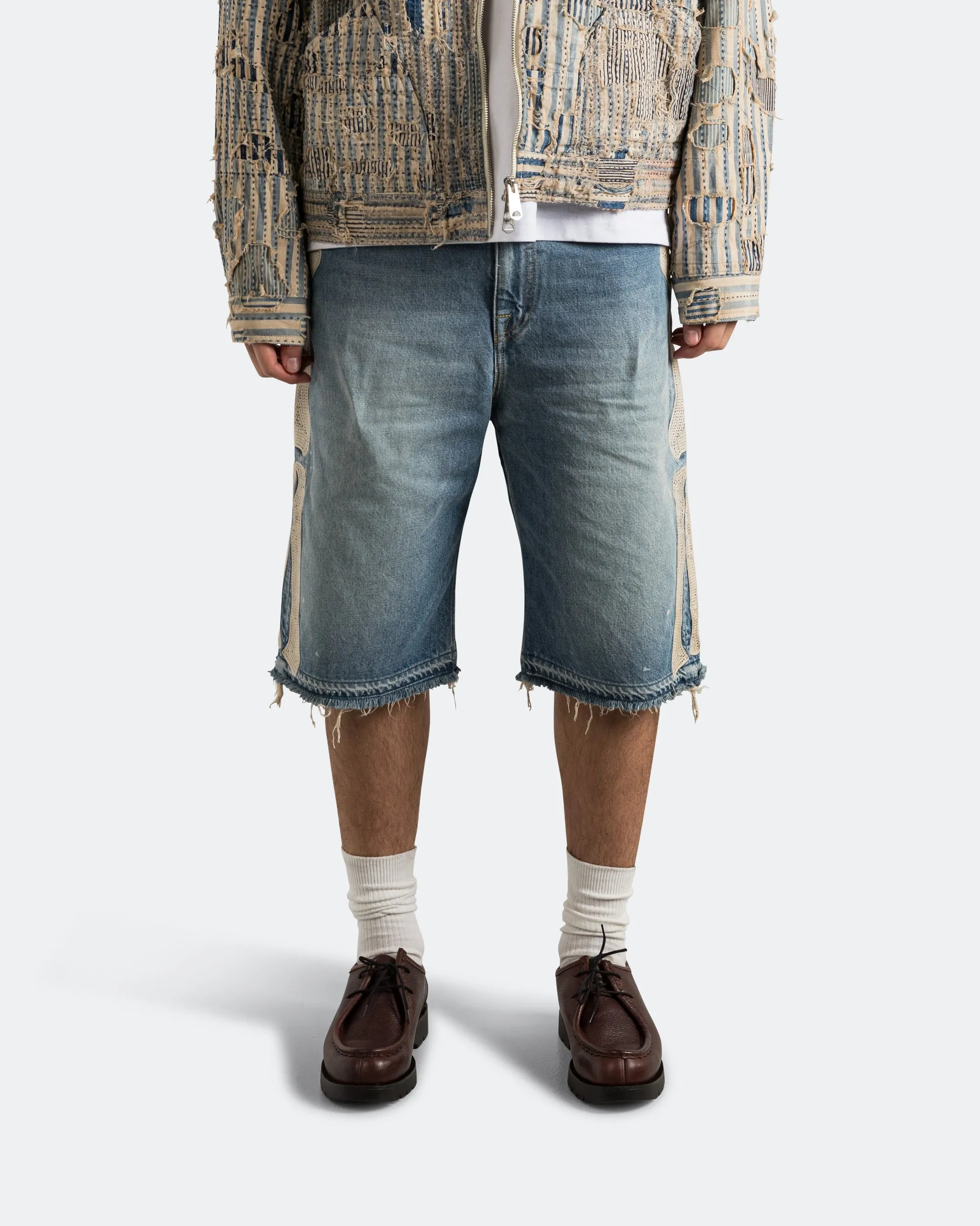 Breathable Cut dress shorts 14oz Denim 5P Shorts (BONE) - PRO