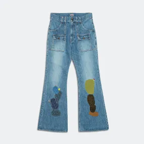 14oz Denim BUSH Flare Pants (CACTUS Embroidery) - Pro Active Ready Travel Outfit