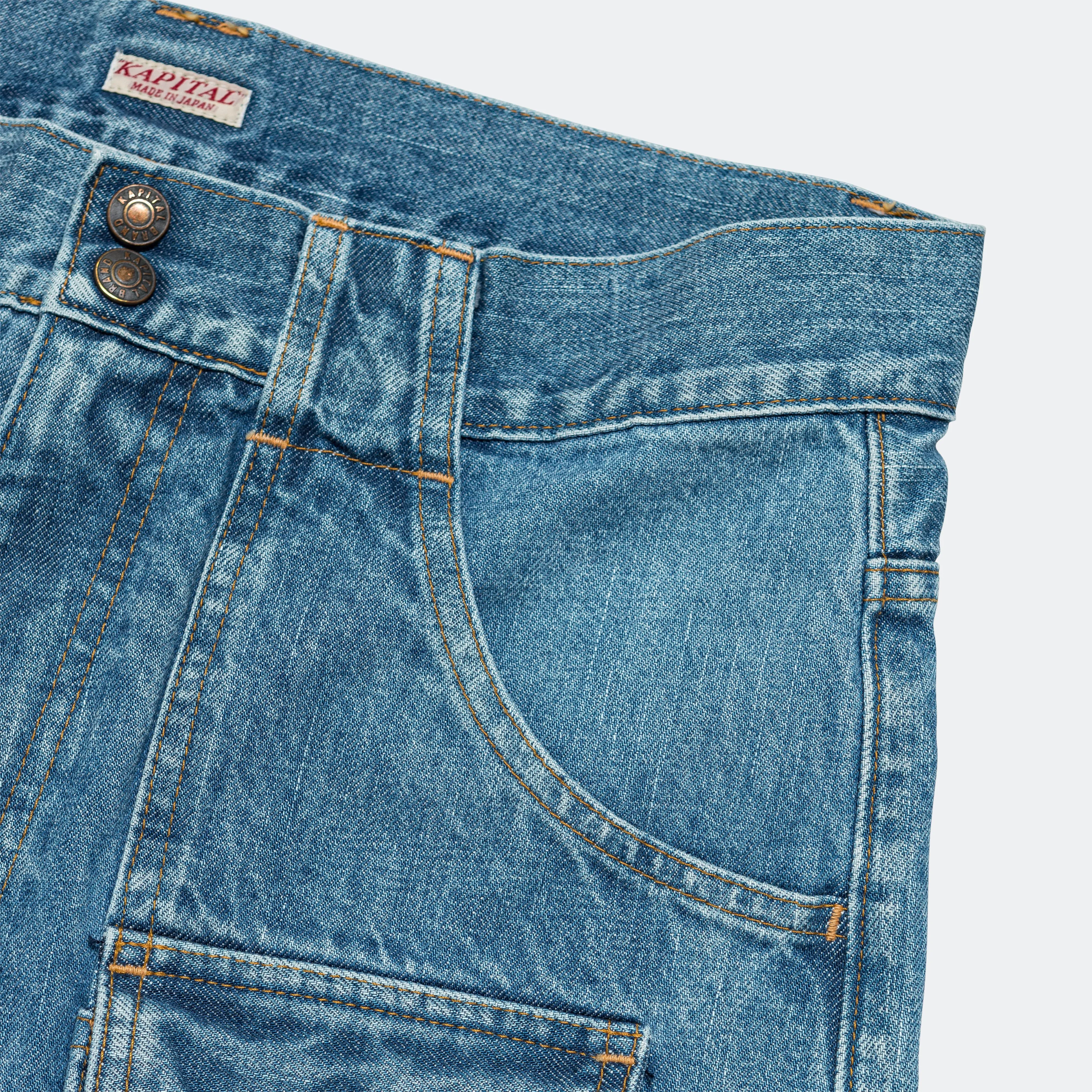 14oz Denim BUSH Flare Pants (CACTUS Embroidery) - Pro Fashion Lover Classic Wear Modern Minimalist