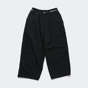 150% Pants - Black Wrinkled Wool Twill Fashion-Forward