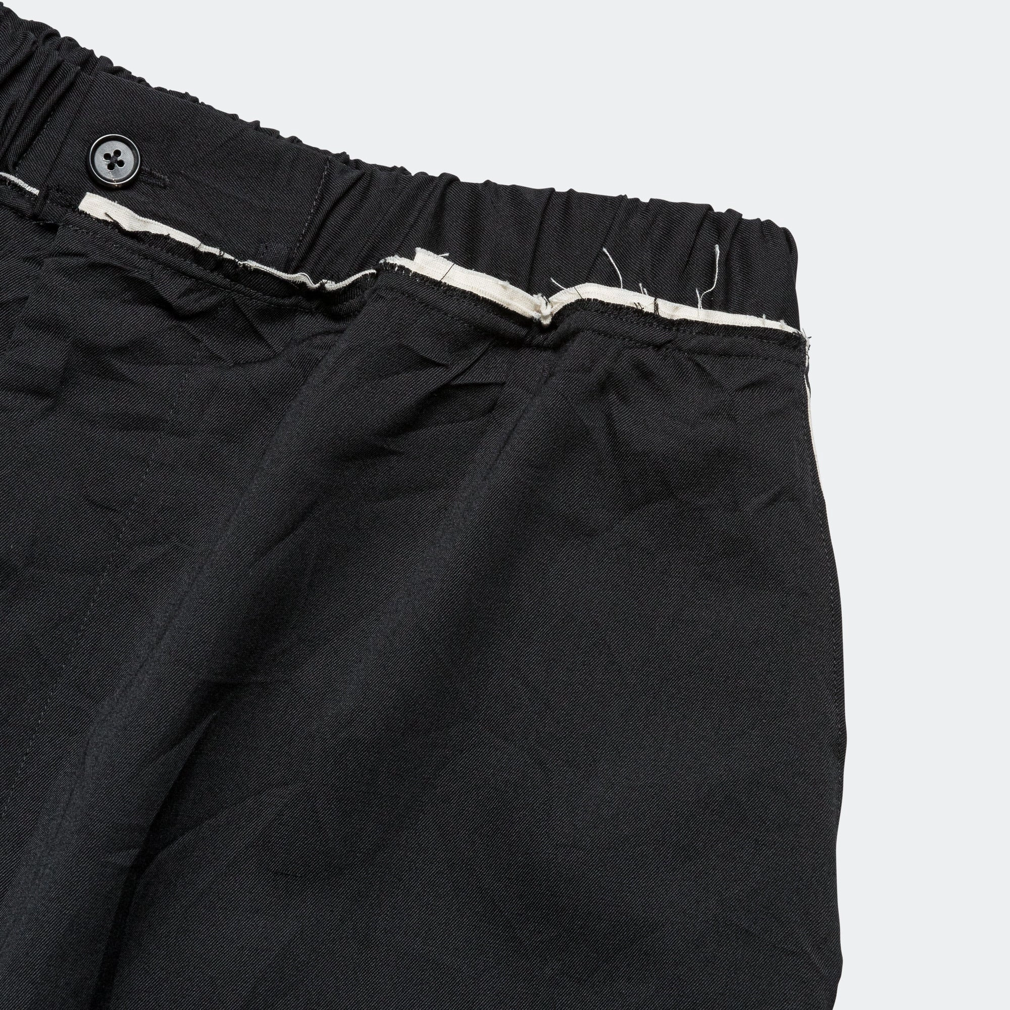 150% Pants - Black Wrinkled Wool Twill Layer Ready EcoFriendlyMaterials