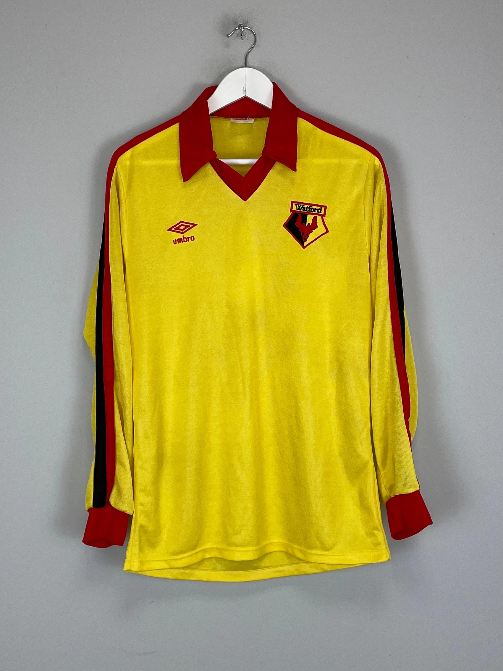 Rush Ready Moisture Wicking Fabric 1978/92 WATFORD L/S HOME SHIRT (M) UMBRO