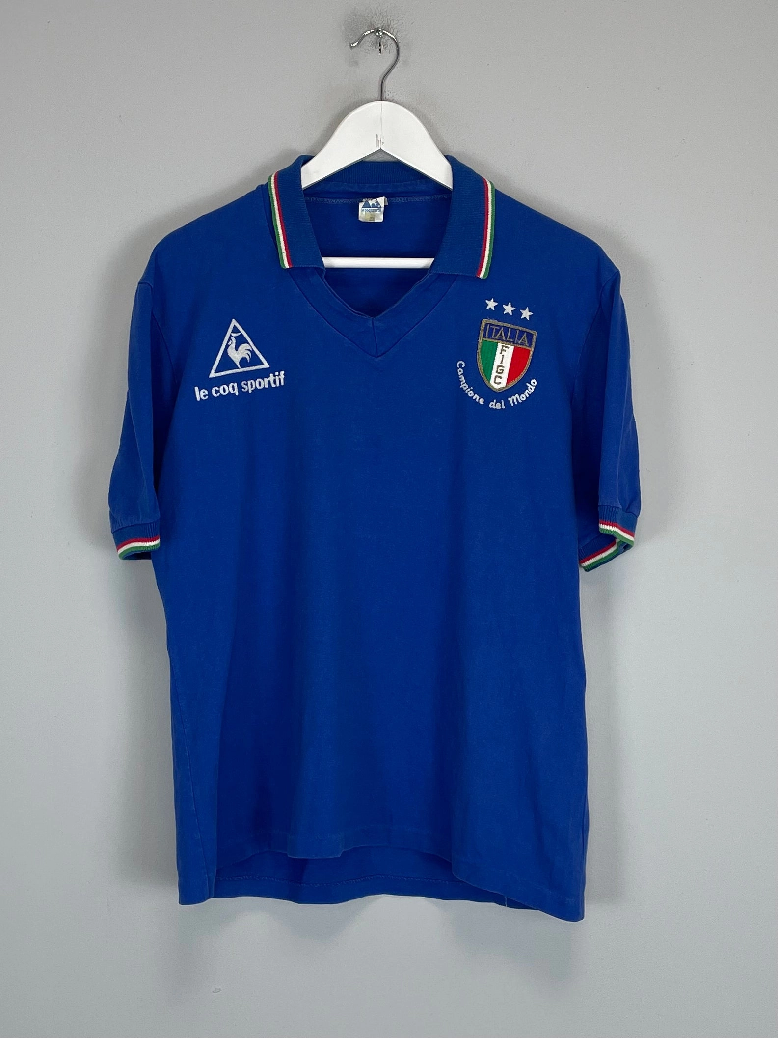 Eco Friendly Blend 1982 ITALY *CHAMPIONS* HOME SHIRT (M) LE COQ SPORTIF
