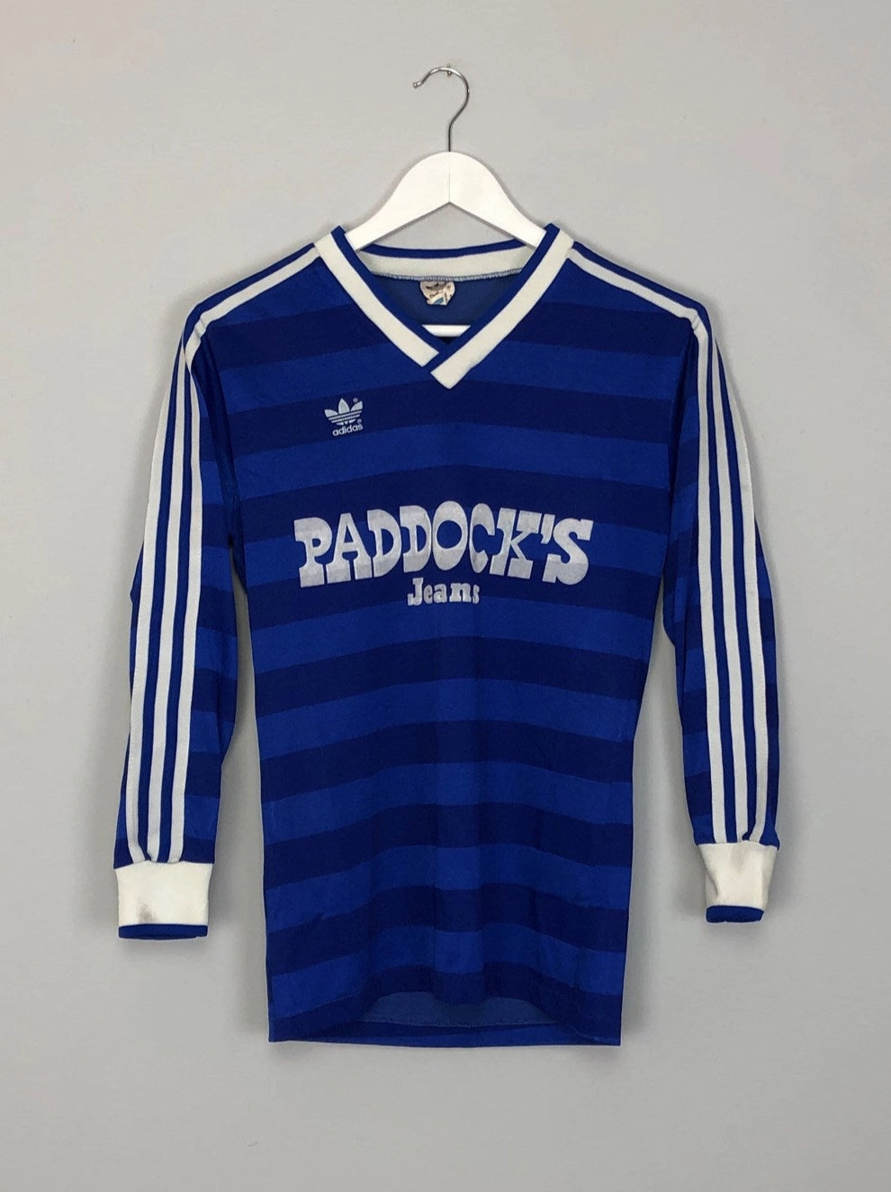 Yarn Dye Pattern 1985/86 SCHALKE L/S HOME SHIRT (S) ADIDAS