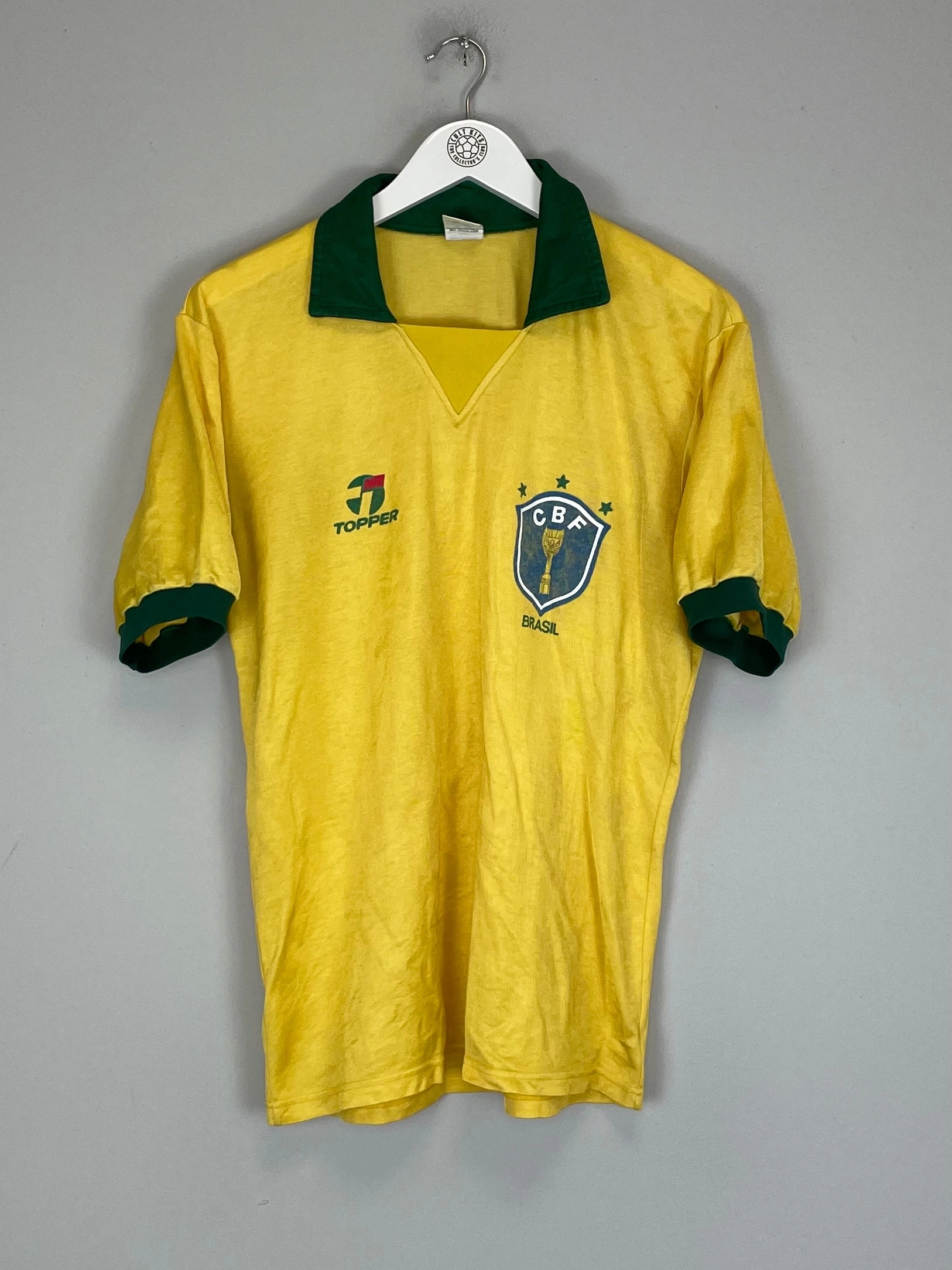 1985/88 BRAZIL HOME SHIRT (L) TOPPER Athletic Outfit