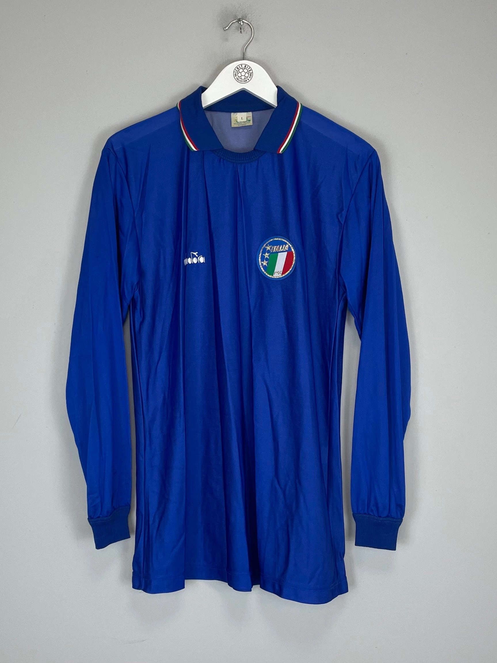 Speed Ready Walk Friendly 1986/90 ITALY L/S HOME SHIRT (L) DIADORA