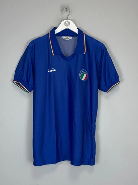 Long Lasting Color Retention Breathe Fit 1986/91 ITALY HOME SHIRT (L) DIADORA