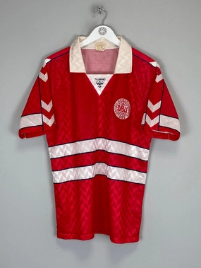 Dynamic Feel 1988/90 DENMARK HOME SHIRT (L) HUMMEL
