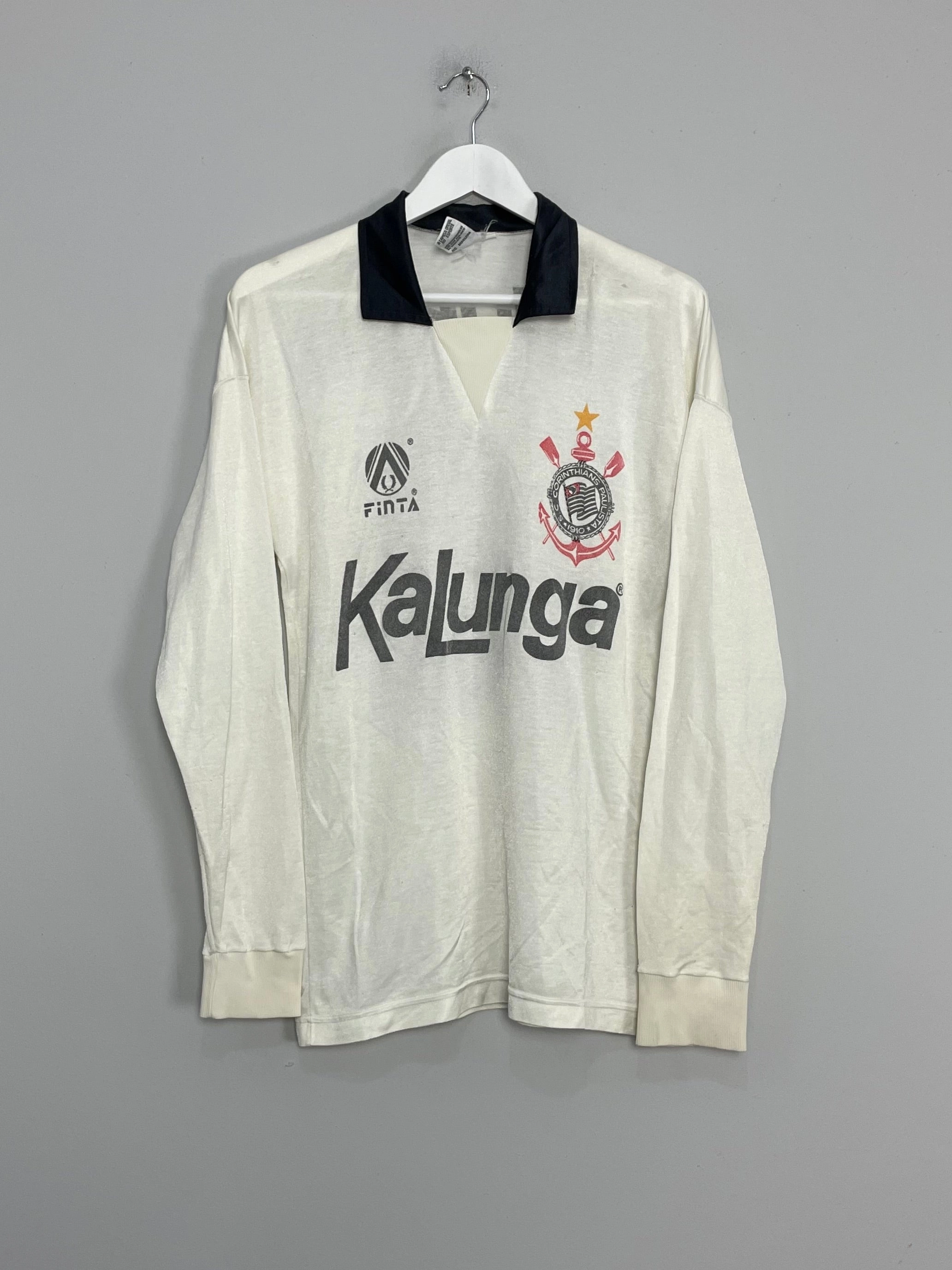 1990/92 CORINTHIANS #10 L/S HOME SHIRT (M) FINTA All-Purpose Wear Energy Boost