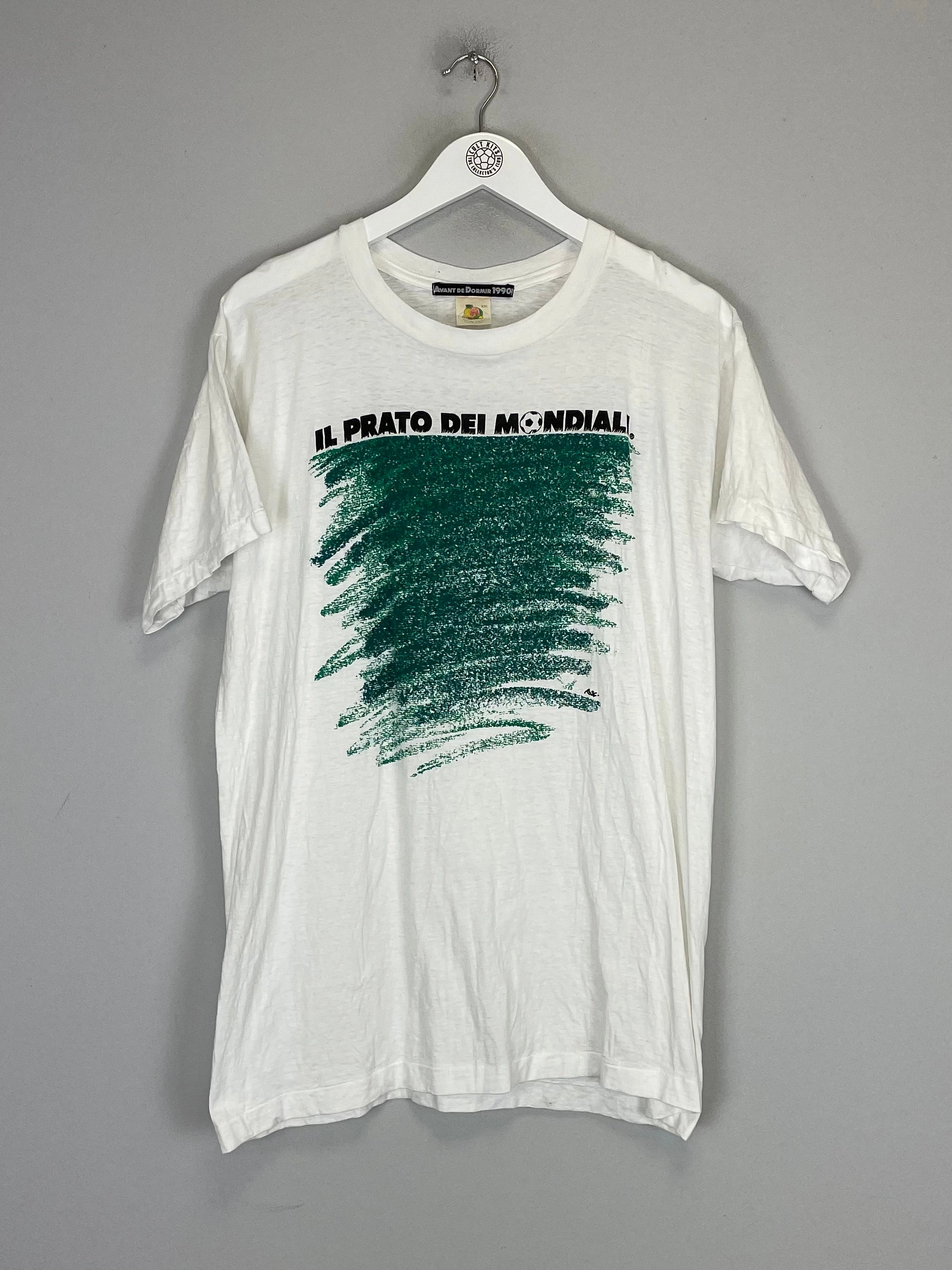 1990 IL PRATO DEI MONDIALI ITALIA 90 T-SHIRT (XXL) Eco Friendly Recycled Yarn