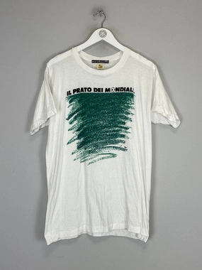 1990 IL PRATO DEI MONDIALI ITALIA 90 T-SHIRT (XXL) Eco Friendly Recycled Yarn