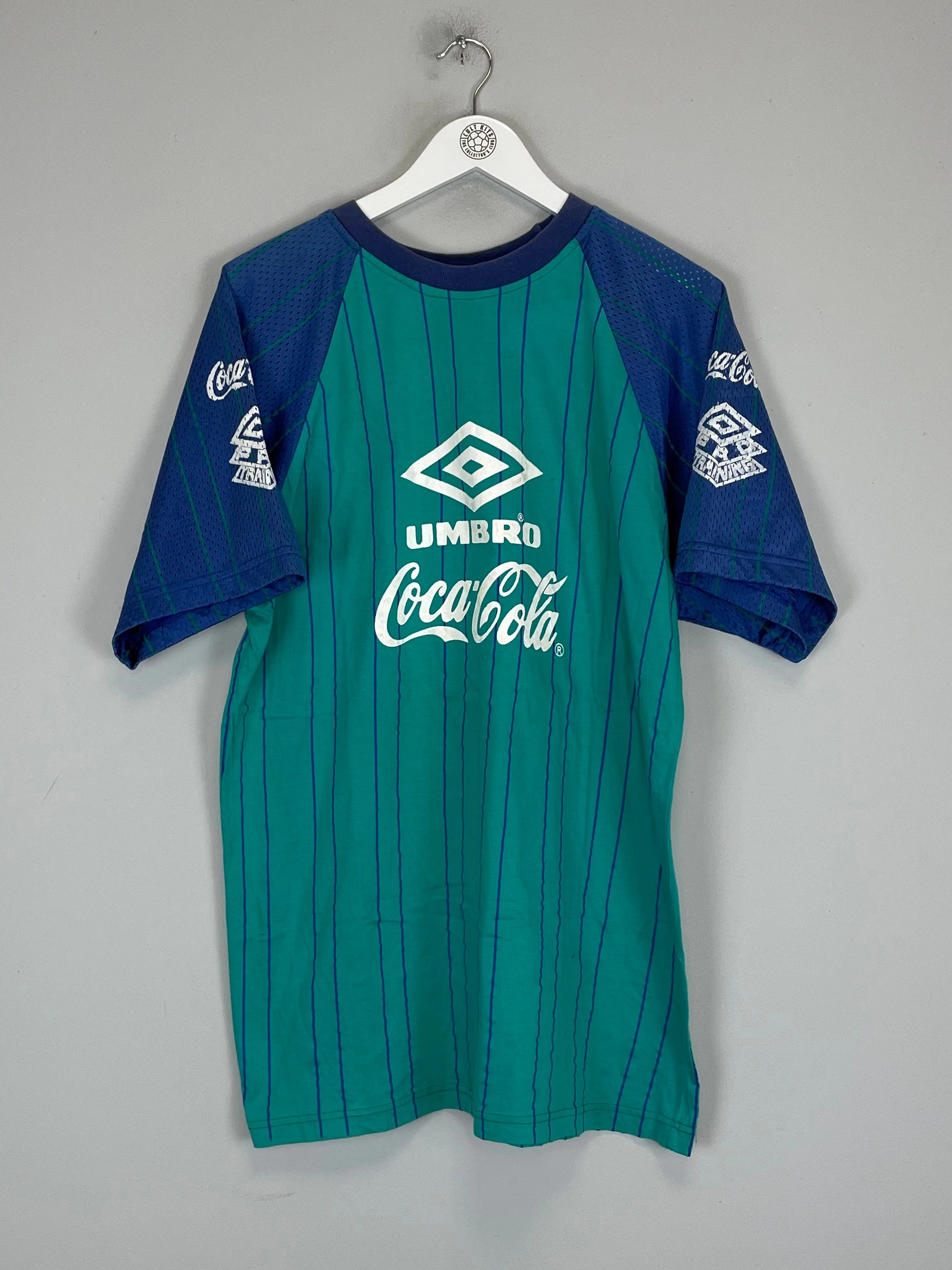 High Flexibility Low Impact Dye Process 1991 UMBRO BRAZIL TRAINING SHIRT (L)