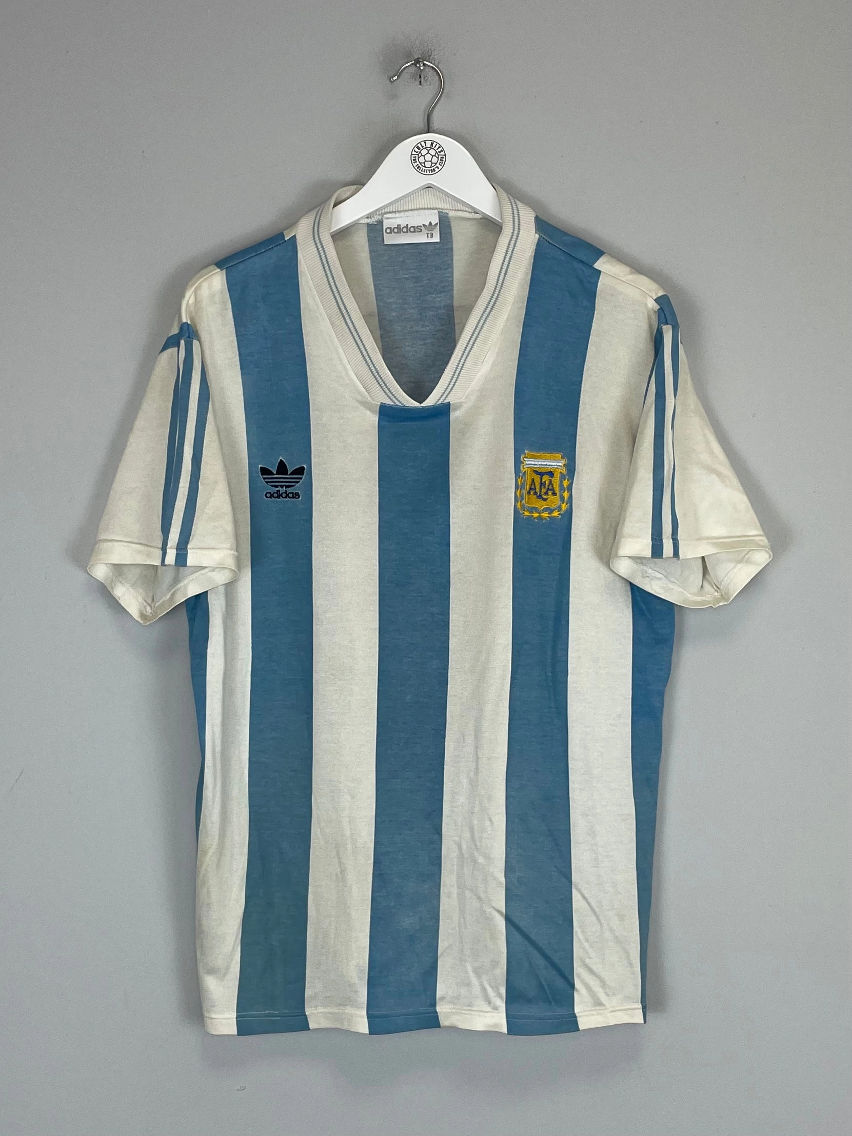 1992/93 ARGENTINA #9 HOME SHIRT (M) ADIDAS Athletic Outfit Thermal regulation