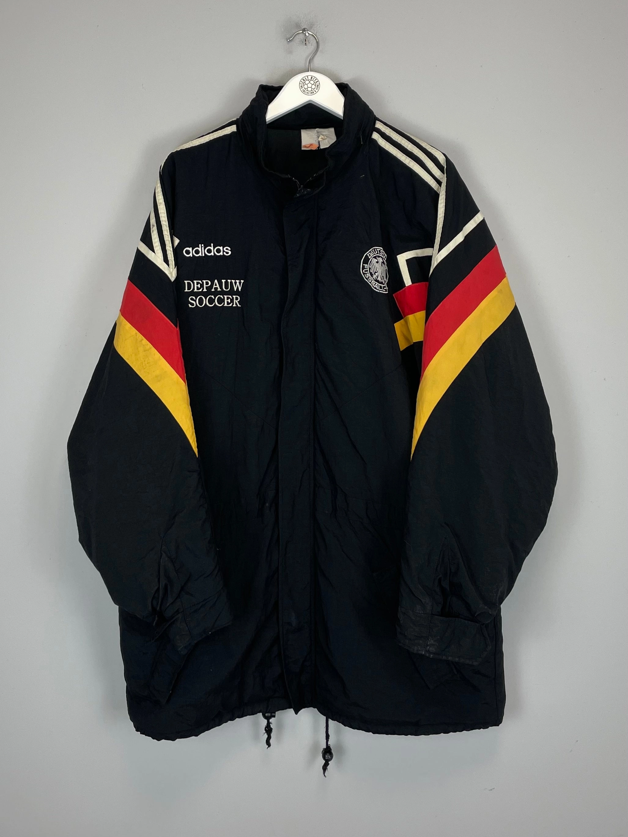 1992 GERMANY BENCH COAT (L) ADIDAS Competitive sports apparel Collectible