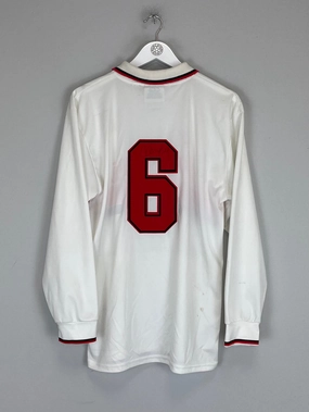 Stretchable Seams Four Way Stretch 1993/94 AC MILAN BARESI #6 *MATCH WORN* SIGNED L/S AWAY SHIRT (L) LOTTO