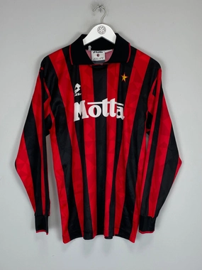 1993/94 AC MILAN L/S HOME SHIRT (M) LOTTO Anti Fade Technology