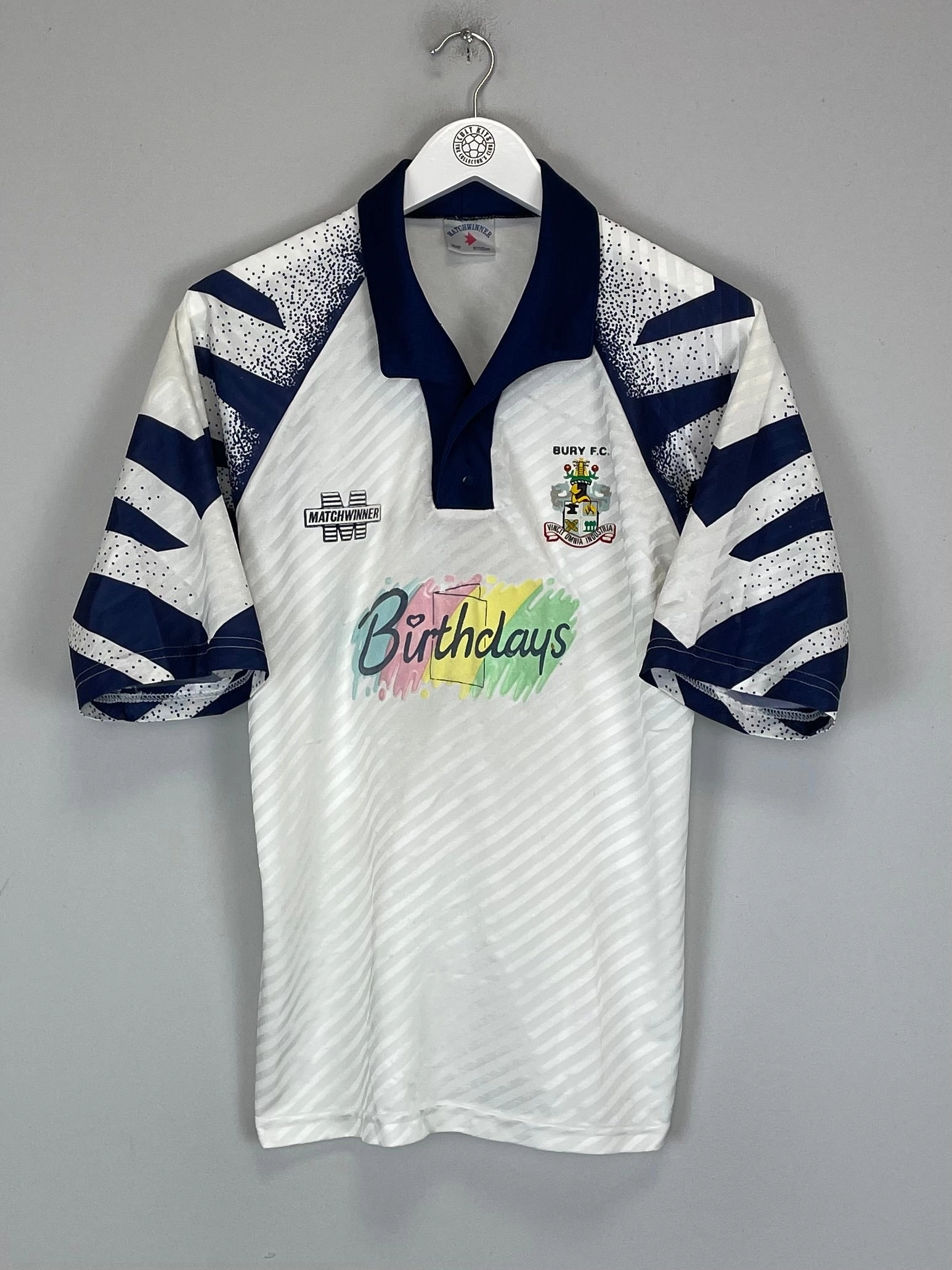 Stretch Trim 1993/94 BURY FC HOME SHIRT (M) MATCHWINNER
