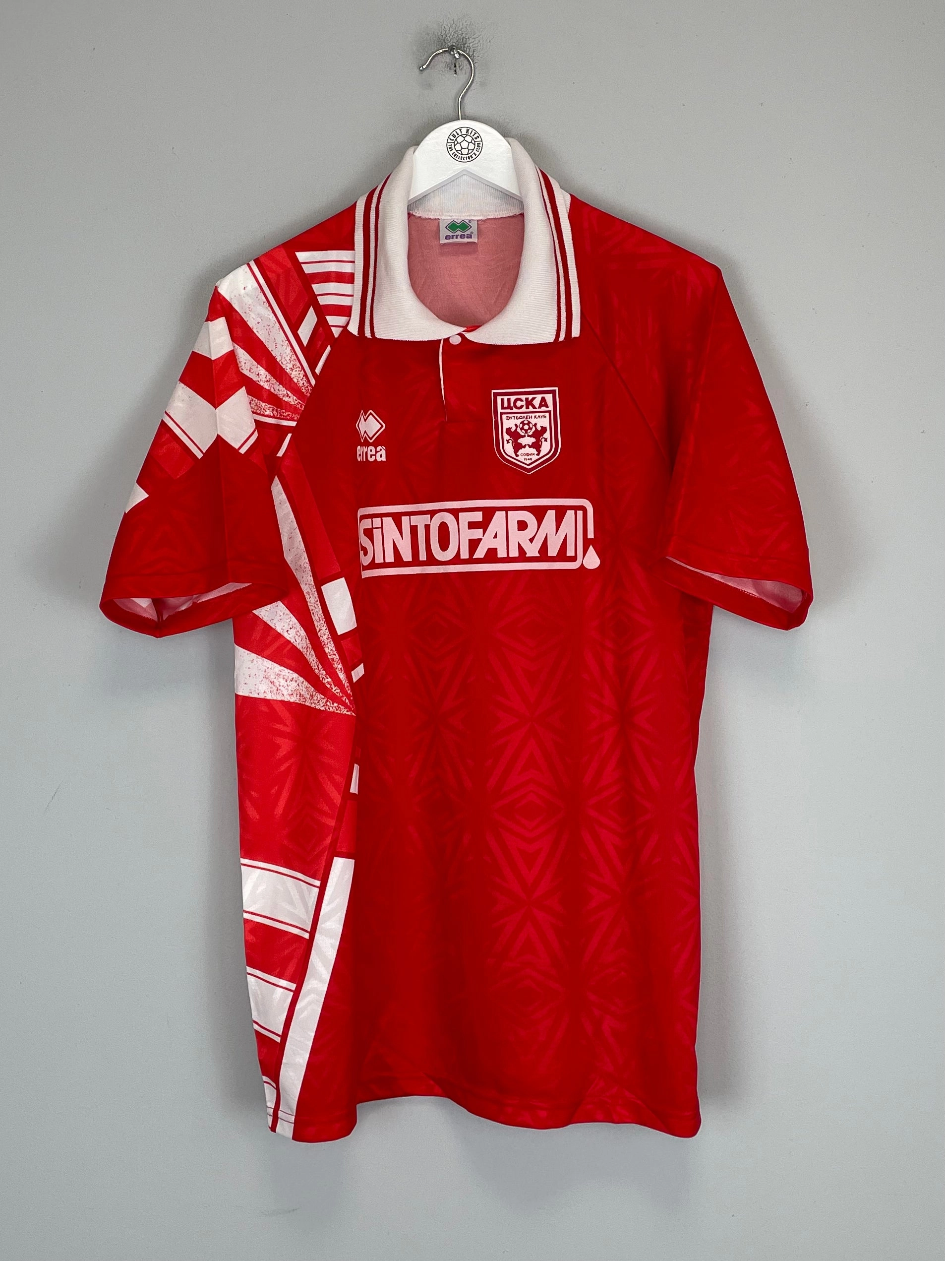 1993/94 CSKA SOFIA HOME SHIRT (XL) ERREA Wicking Performance Fabric Game Utility