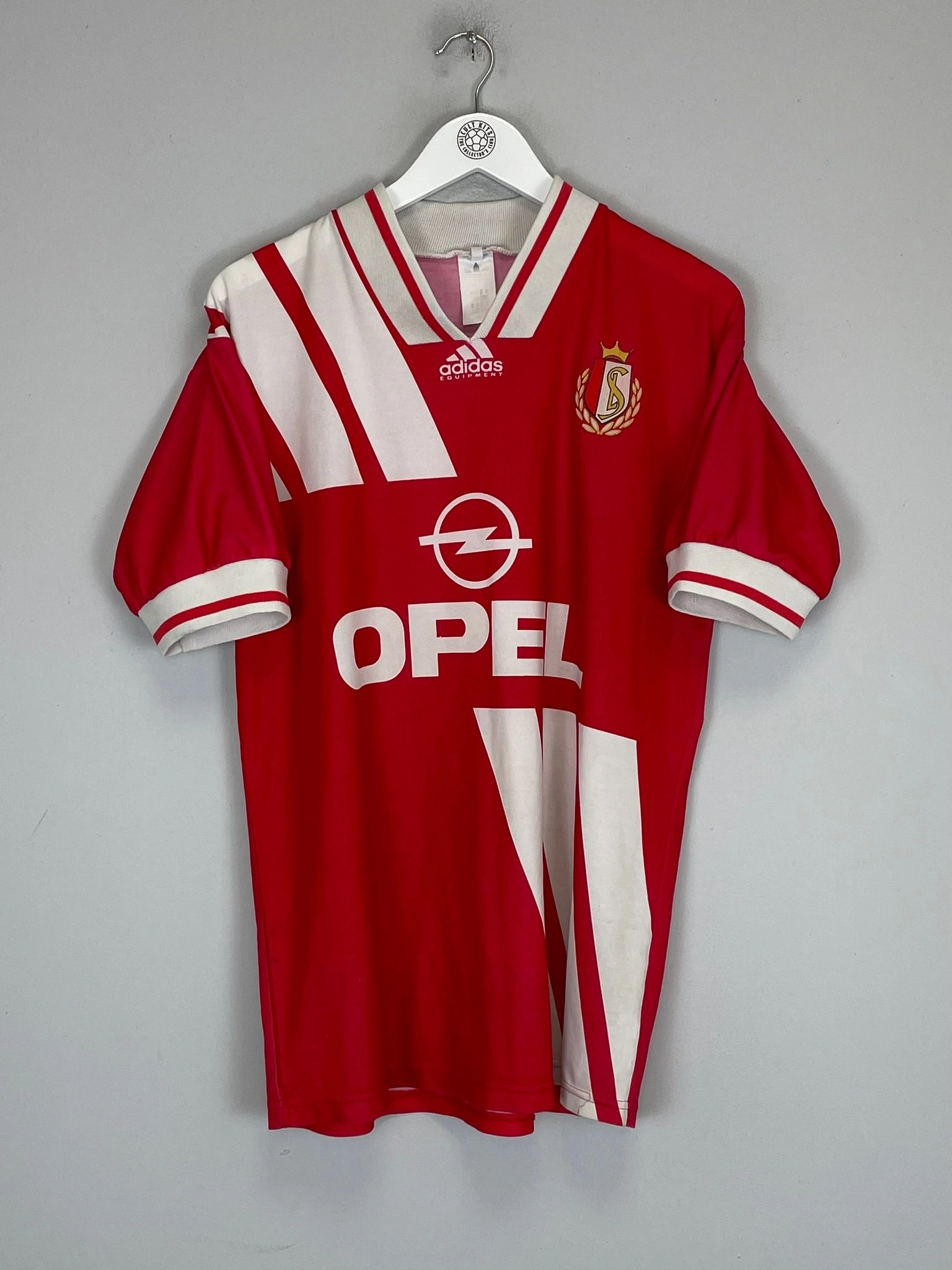 1993/94 STANDARD LIEGE #9 HOME SHIRT (L) ADIDAS Stretch Material
