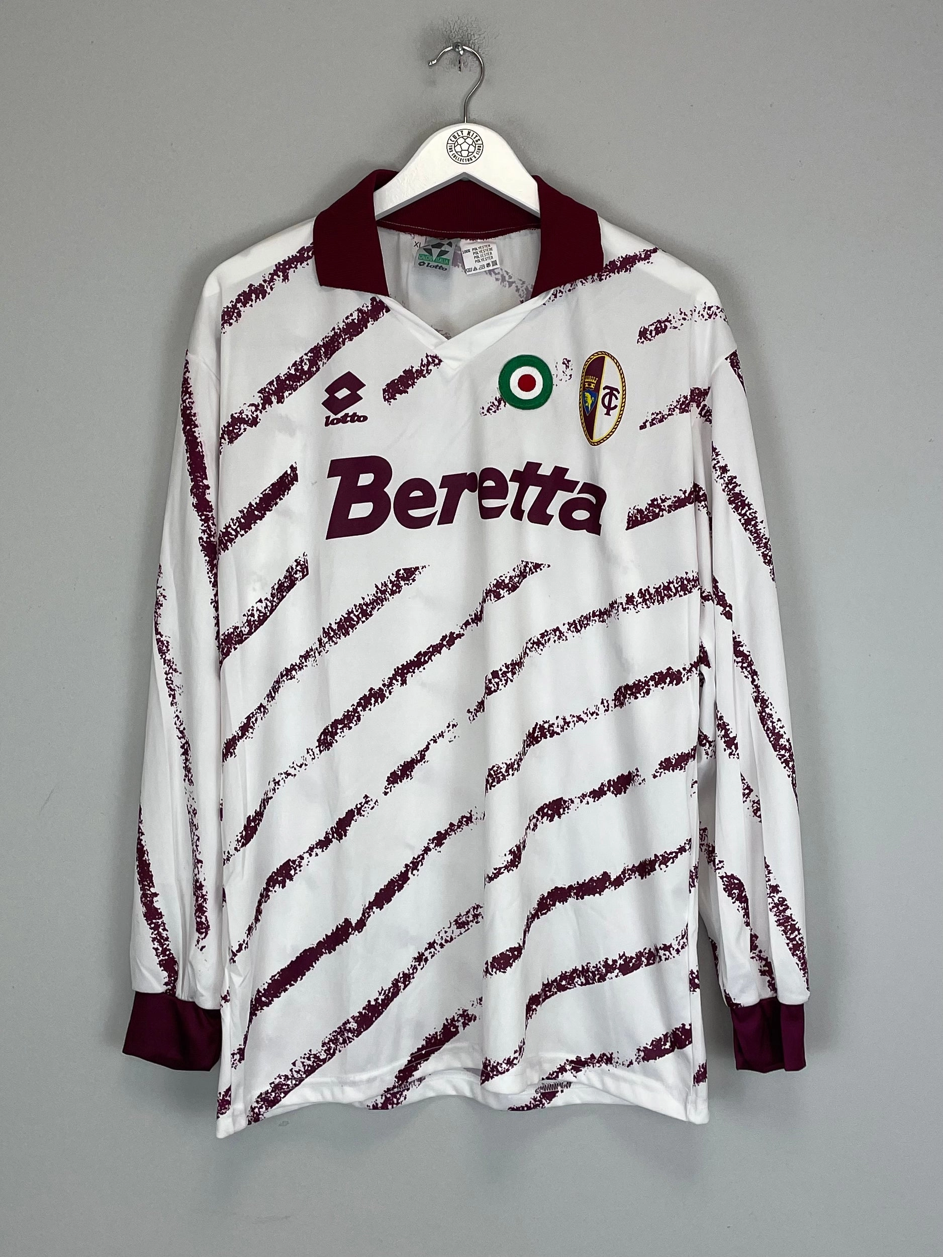 Odor Resistant Finish 1993/94 TORINO L/S AWAY SHIRT (XL) LOTTO