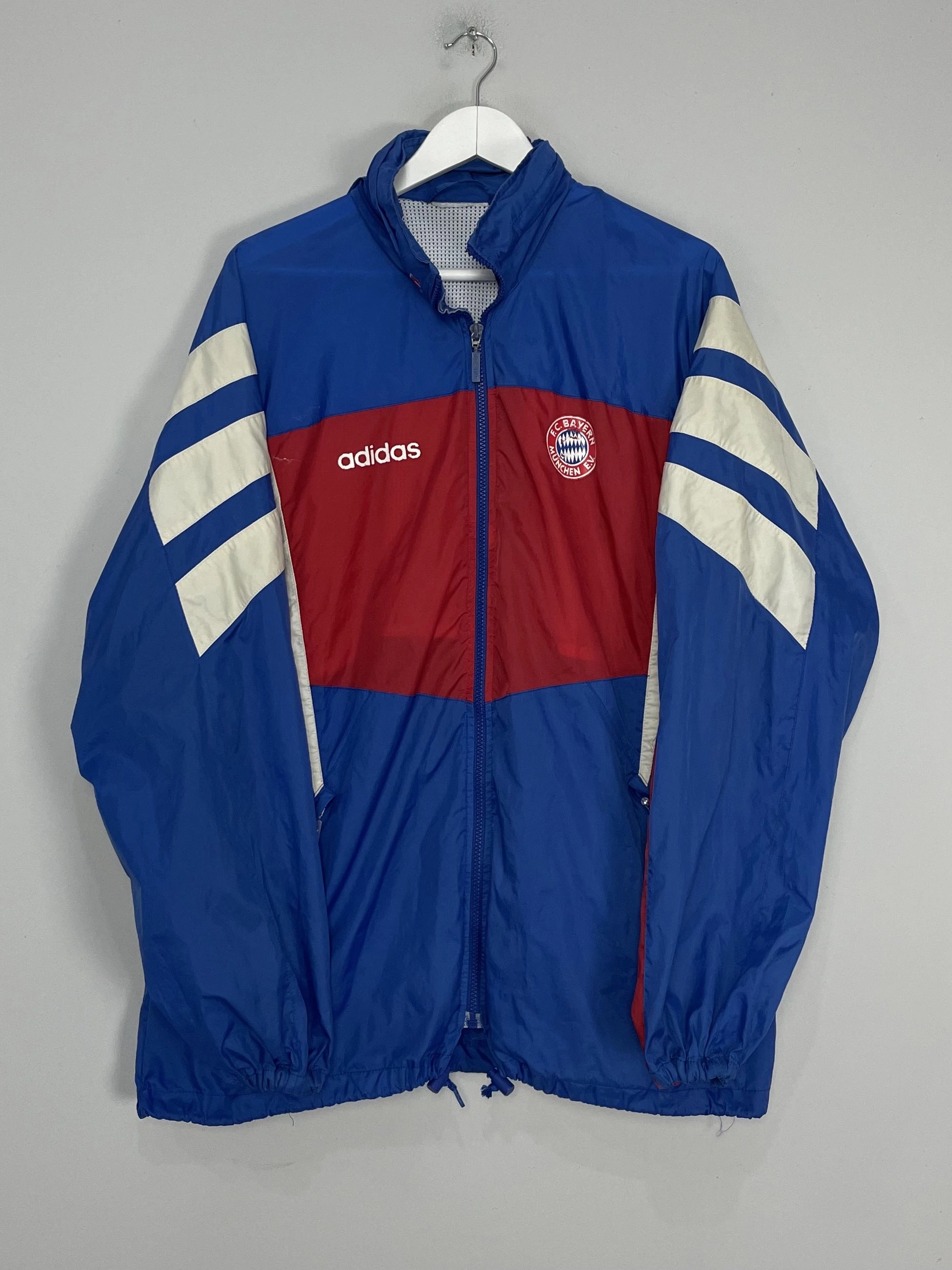 1993/95 BAYERN MUNICH TRACK JACKET (L) ADIDAS Breathable layers ChafeResistantEdging