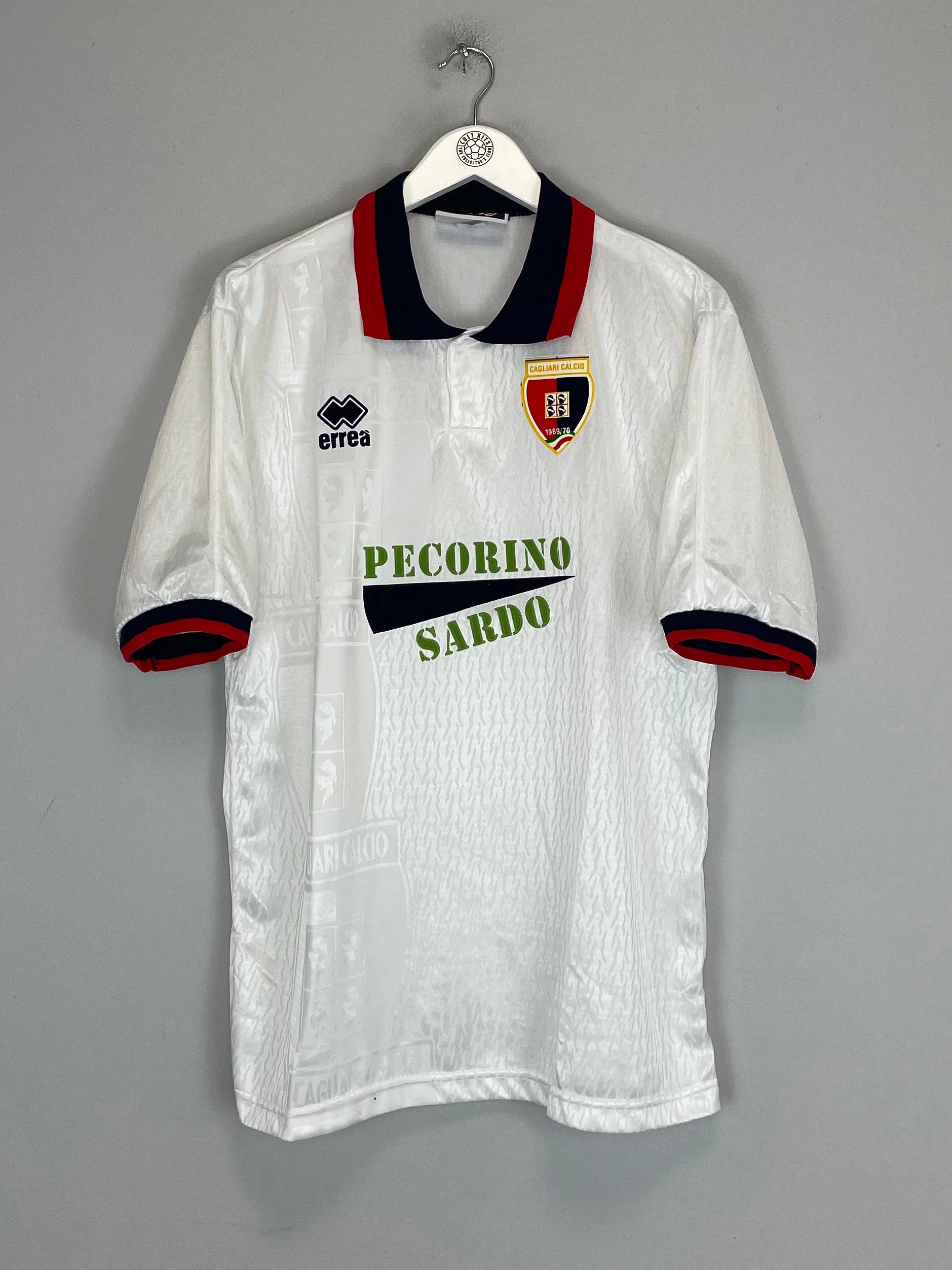 Tagless Design 1993/95 CAGLIARI *MINT* AWAY SHIRT (XL) ERREA
