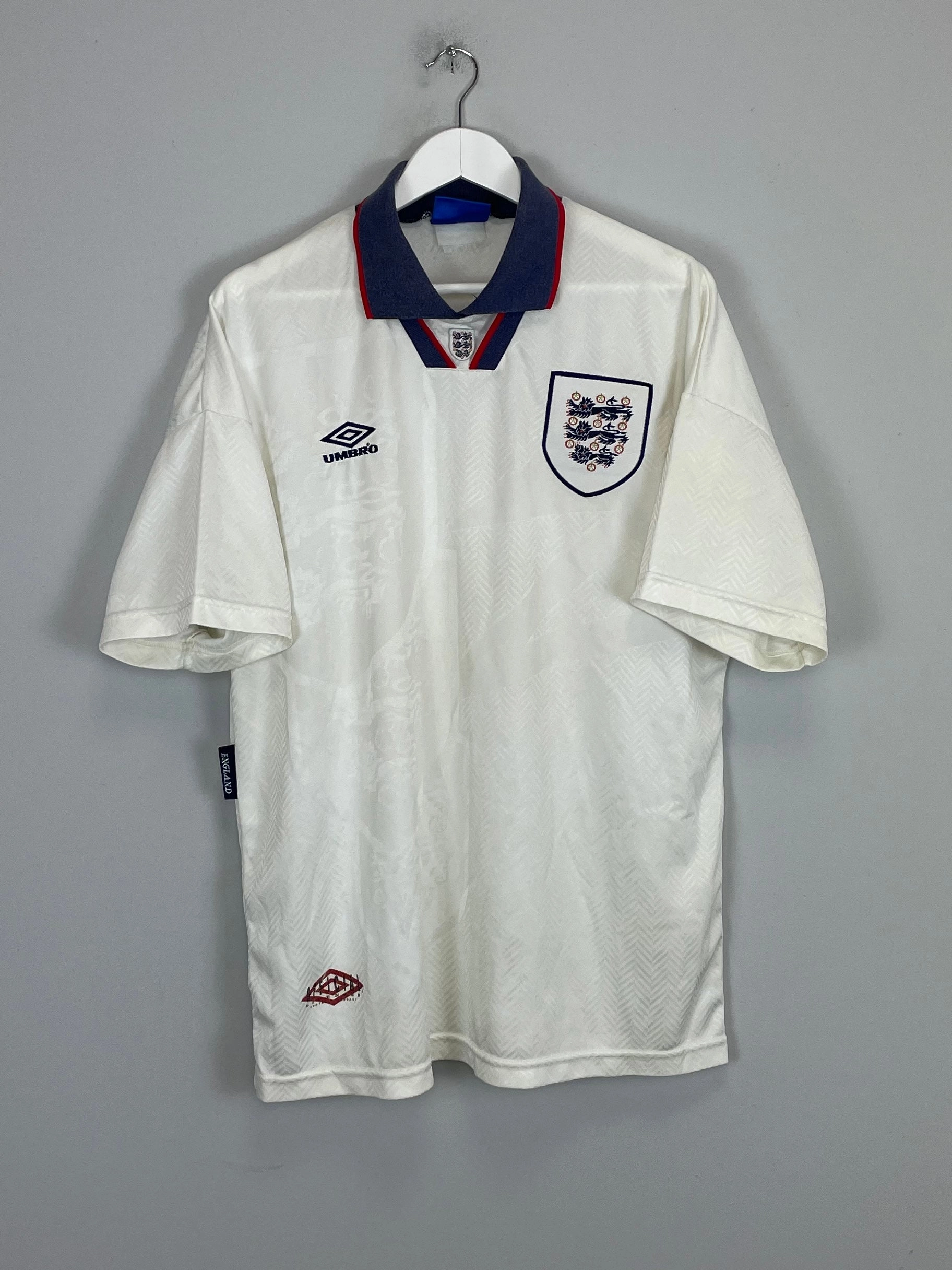 Compact Knit Structure Rapid Fit 1993/95 ENGLAND HOME SHIRT (XL) UMBRO
