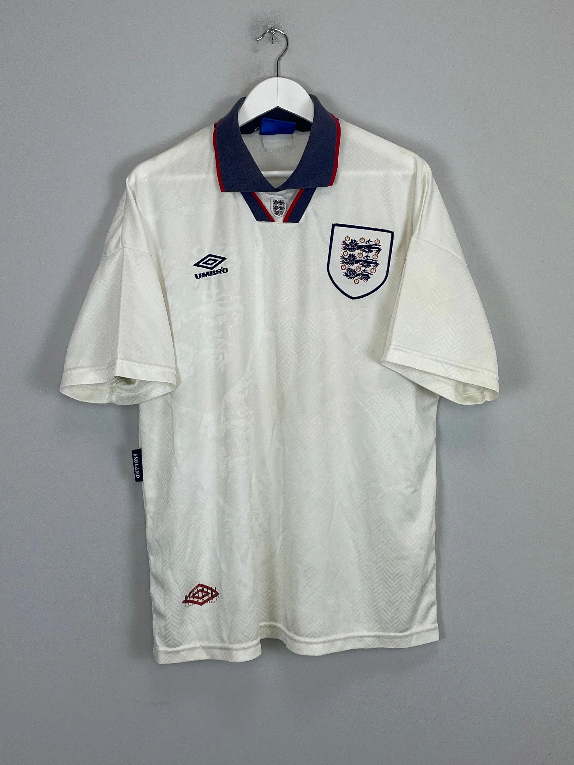 1993/95 ENGLAND HOME SHIRT (XL) UMBRO Every Move Sport Ready