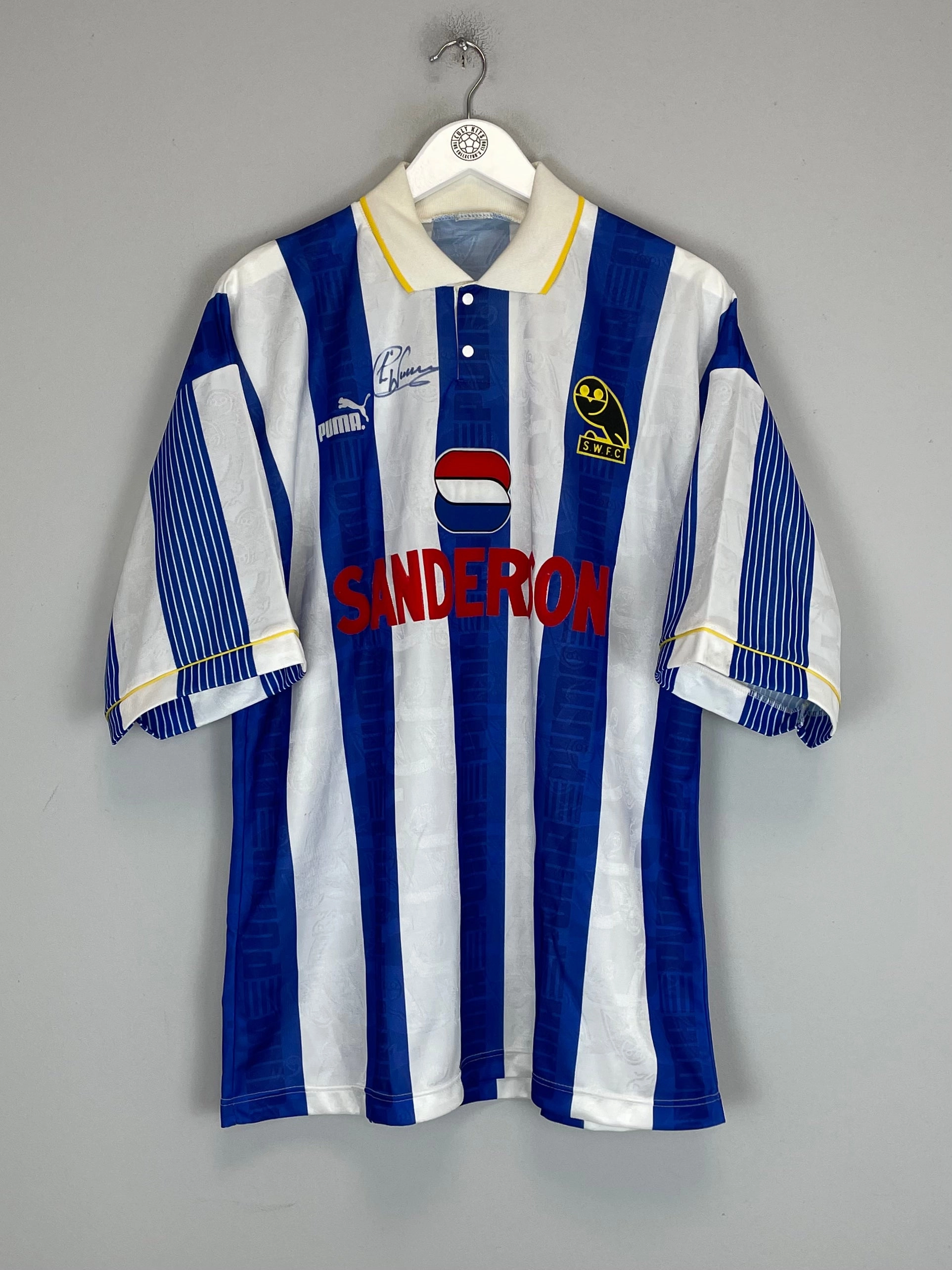 1993/95 SHEFFIELD WEDNESDAY *SIGNED* HOME SHIRT (XL) PUMA Multipurpose Sports Gear