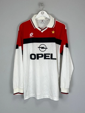 Raglan Sleeve Construction 1994/95 AC MILAN L/S AWAY SHIRT (XL) LOTTO