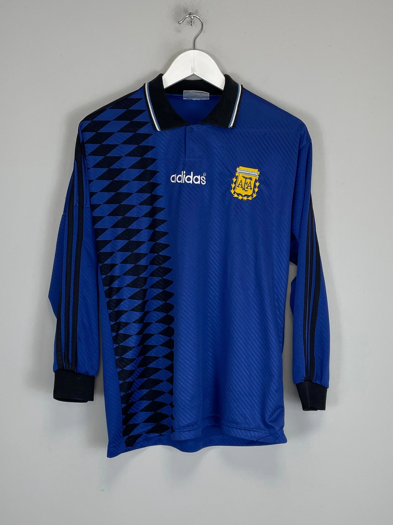 1994/95 ARGENTINA L/S AWAY SHIRT (S) ADIDAS Contrast Binding Trim Hyper Breathable