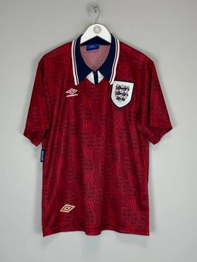 1994/95 ENGLAND AWAY SHIRT (L) UMBRO High Motion Moisture Lock Reservoir
