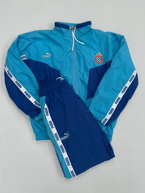 1994/95 ESPANYOL FULL TRACKSUIT (M) PUMA floral QuickDry Lining