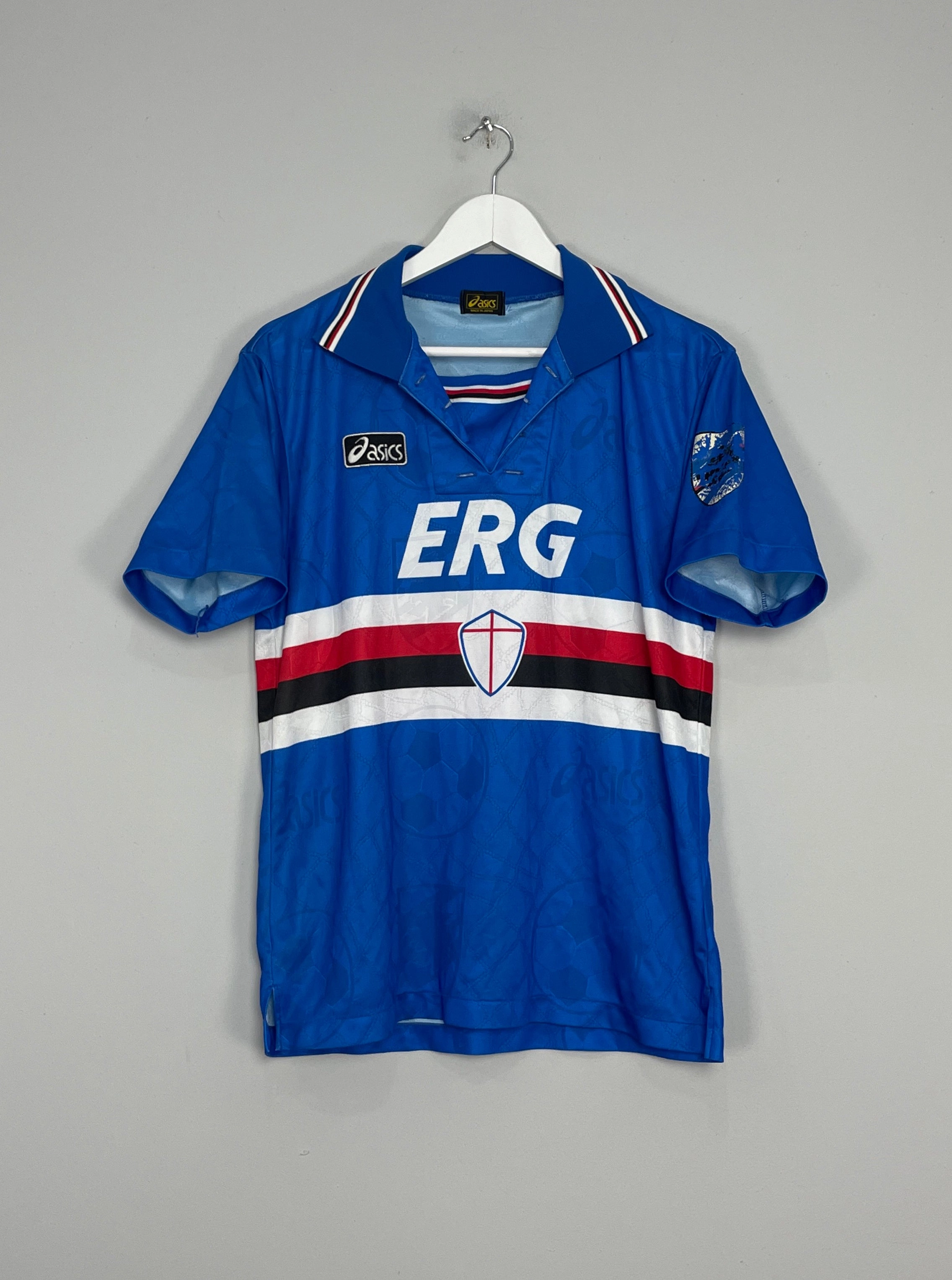 Action Fit Contrast Trim Detailing 1994/95 SAMPDORIA HOME SHIRT (S) ASICS