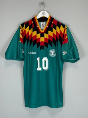 1994/96 GERMANY MATTHAUS #10 AWAY SHIRT (M) ADIDAS Comfortable Layers Lightweight Mesh Panels