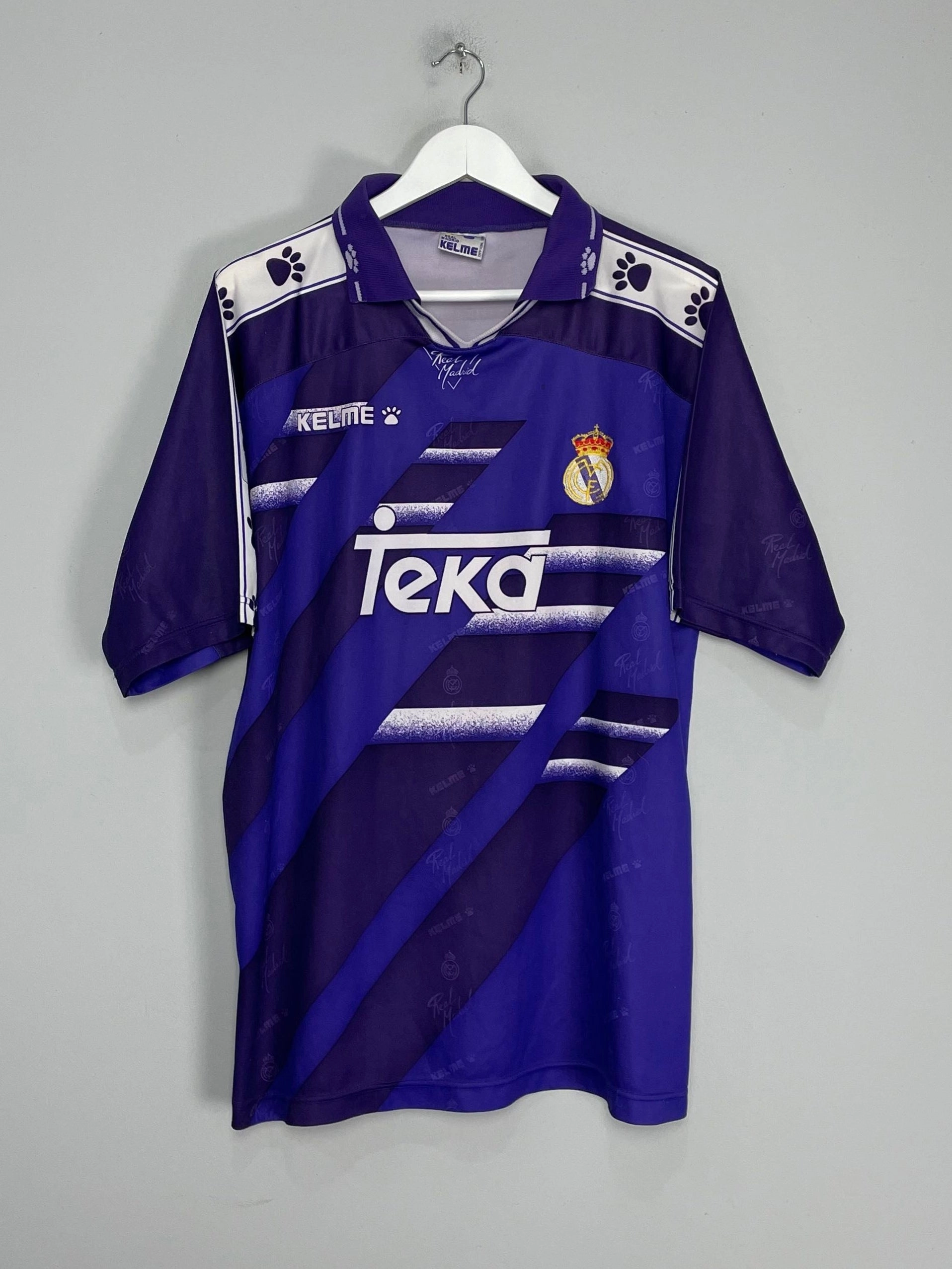 1994/96 REAL MADRID AWAY SHIRT (XL) KELME Dual Layer