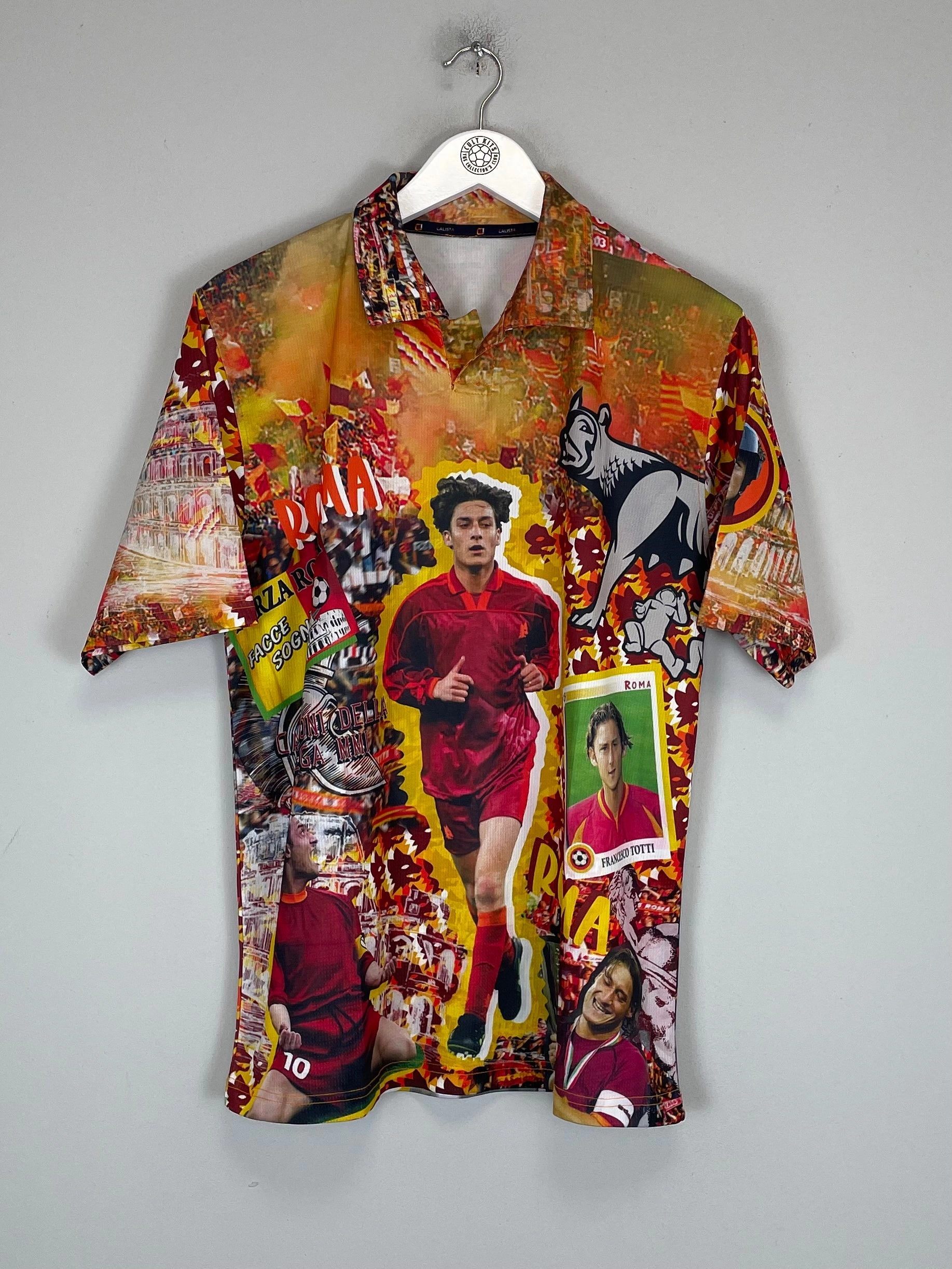 1994 ROMA TOTTI #10 BOOTLEG SHIRT (M) Anti Snag Surface Temperature Control Weave