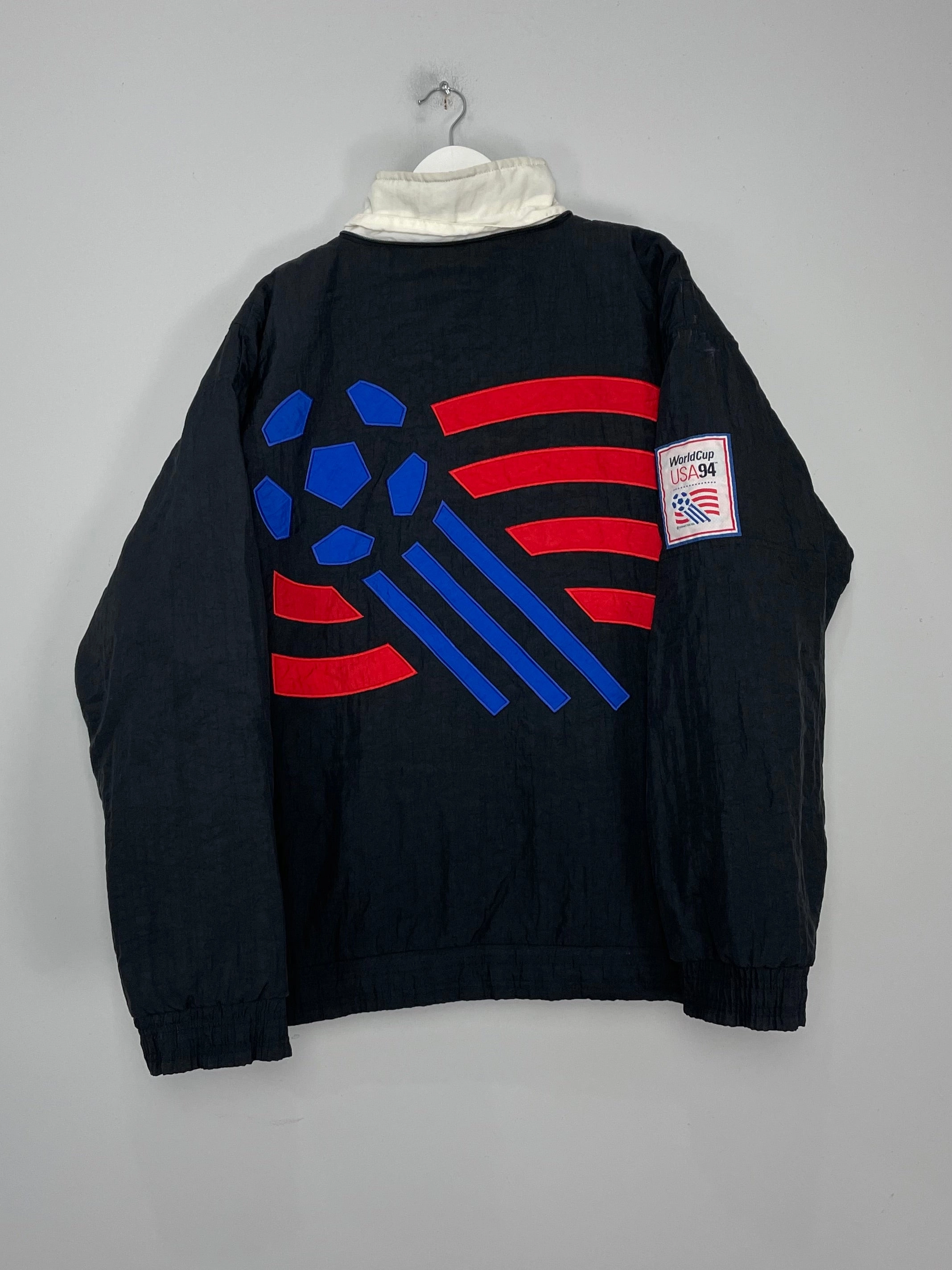 1994 USA WORLD CUP 1/4 ZIP JACKET (L) APEX ONE VentedPaneling