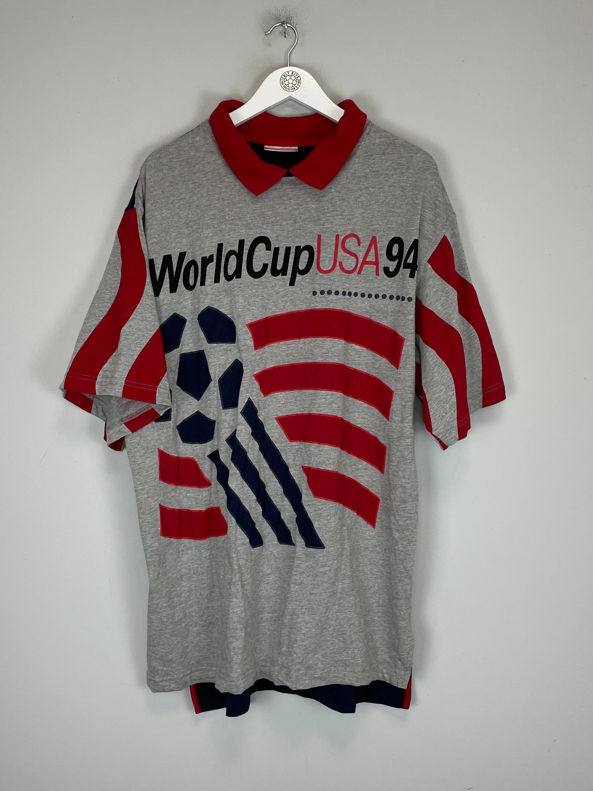 1994 USA WORLD CUP T-SHIRT (XL) ADIDAS Snag Resistant Knit