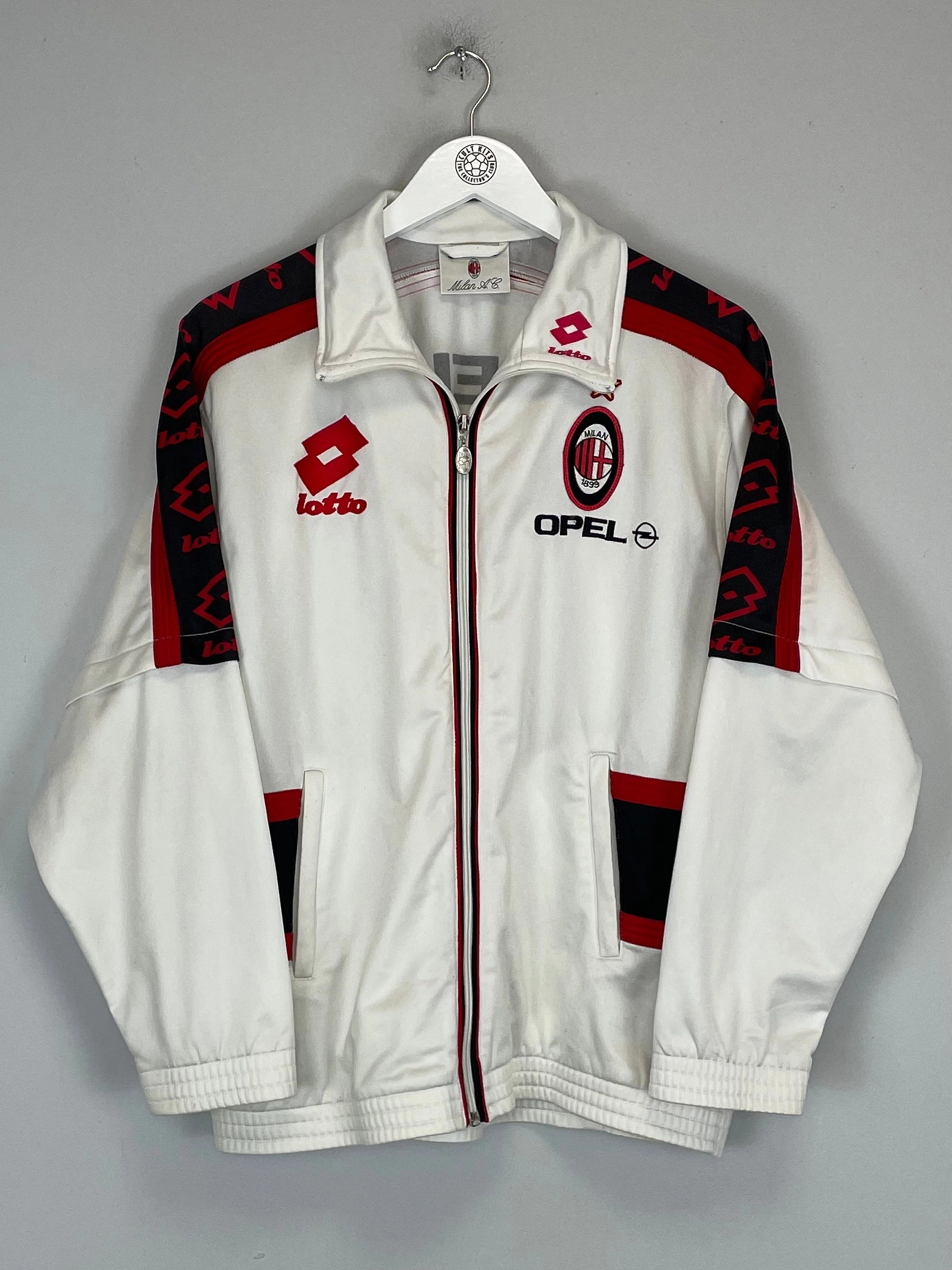 1995/96 AC MILAN TRACK JACKET (M) LOTTO Breathable mesh lining