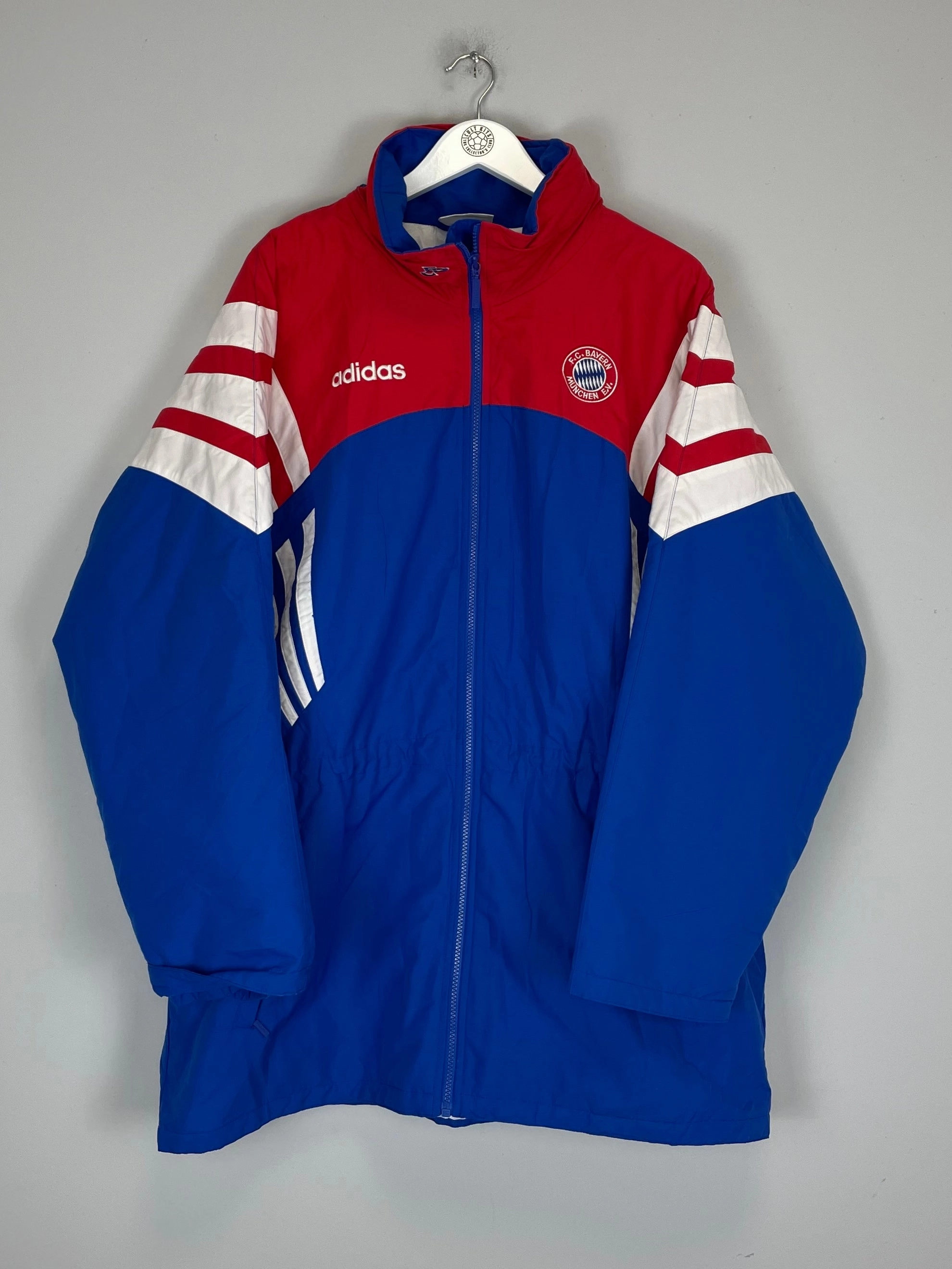 Labeling 1995/96 BAYERN MUNICH BENCH COAT (L) ADIDAS
