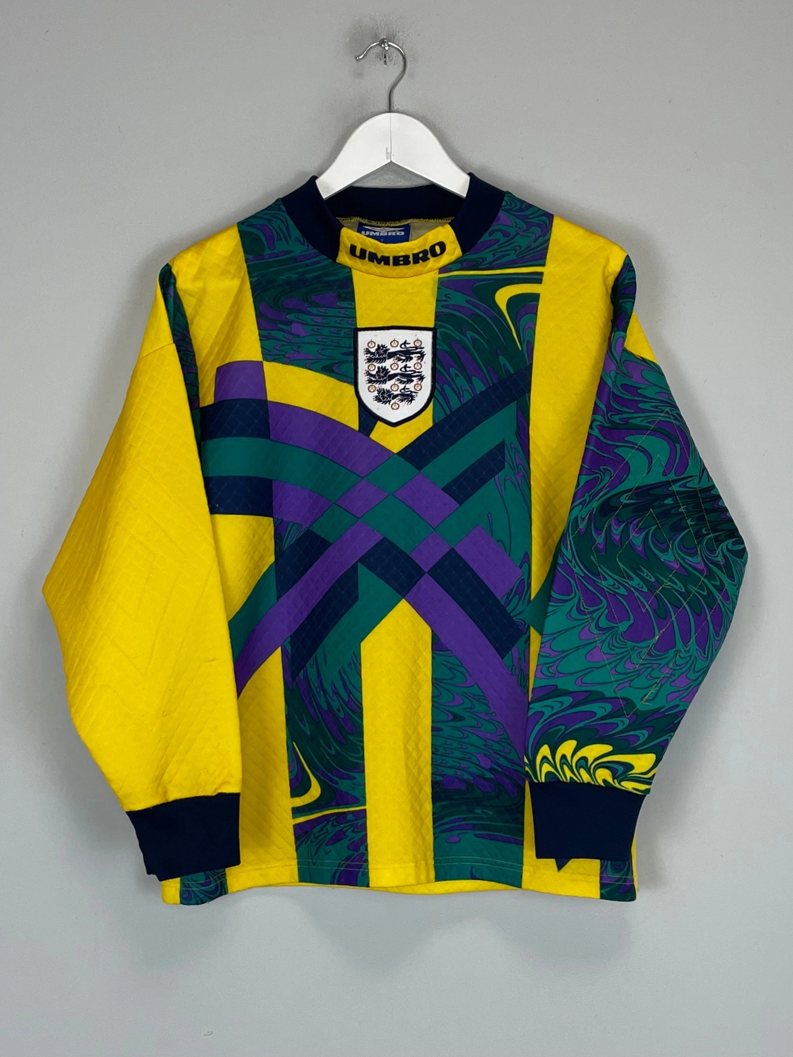 1995/96 ENGLAND GK SHIRT (Y) UMBRO Quick Flex