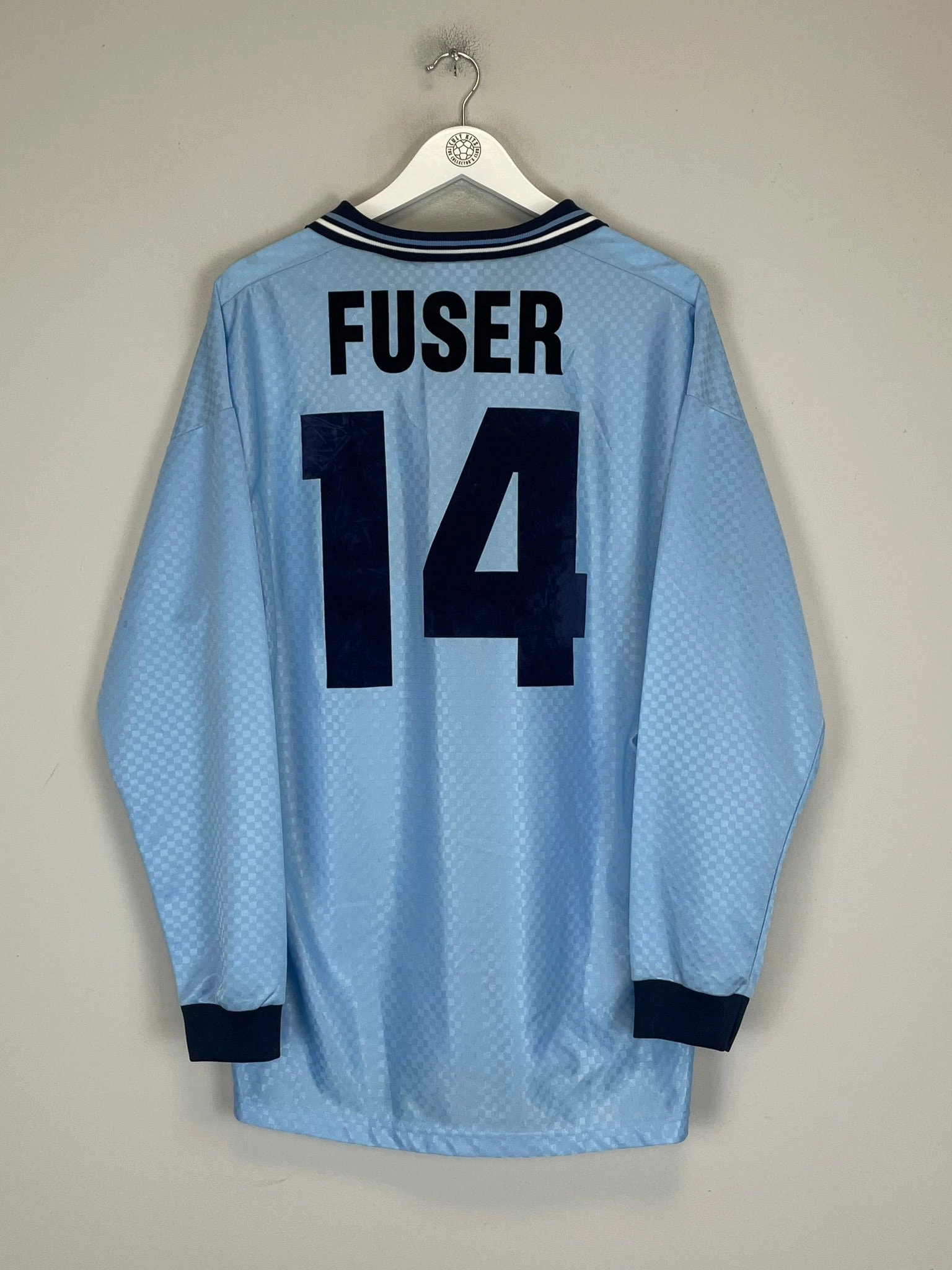 Wind Resistant Coating Workout Gear 1995/96 LAZIO FUSER #14 *MATCH ISSUE* L/S HOME SHIRT (L) UMBRO