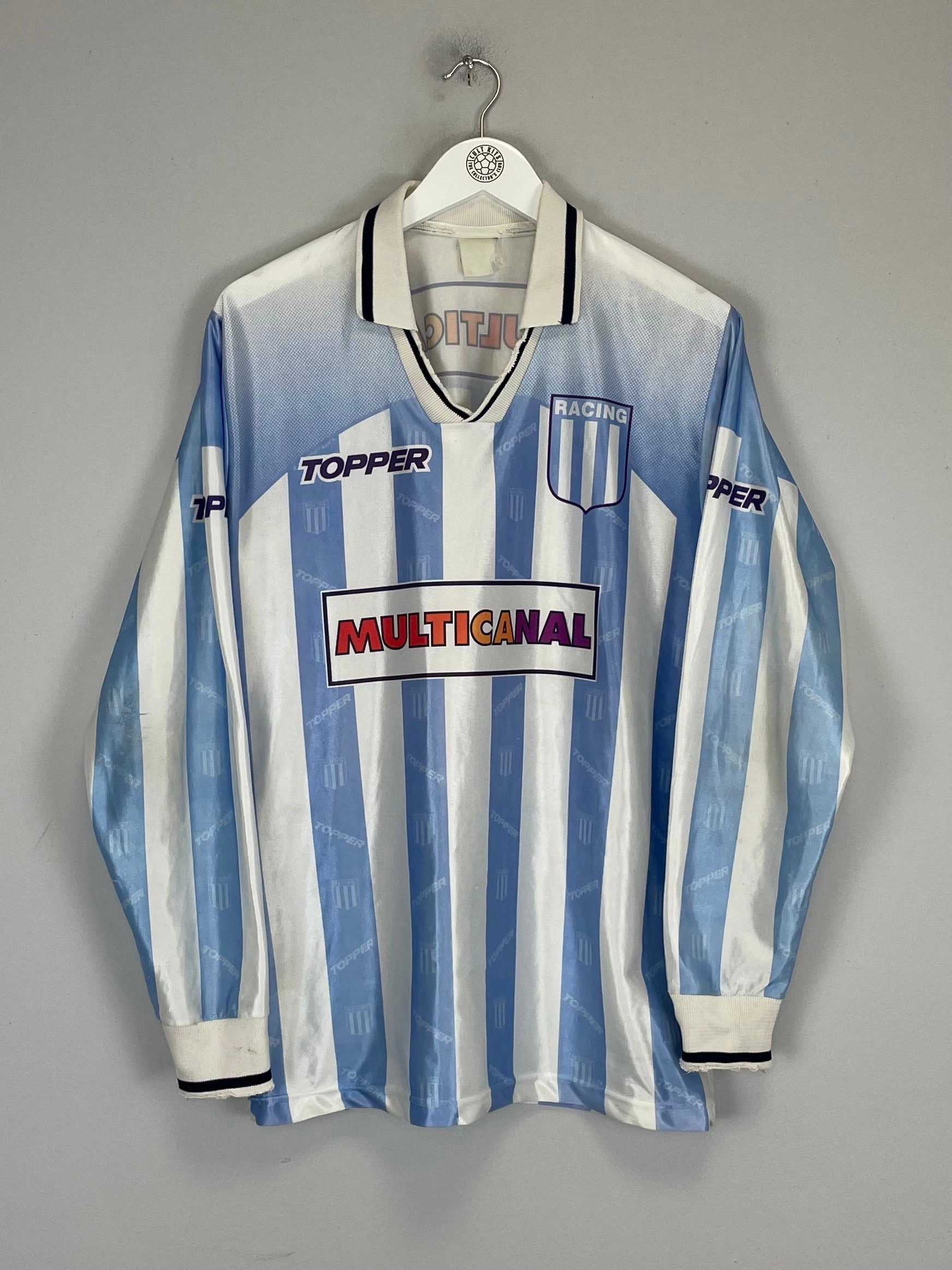 1995/96 RACING CLUB L/S HOME SHIRT (L) TOPPER Strong Lines
