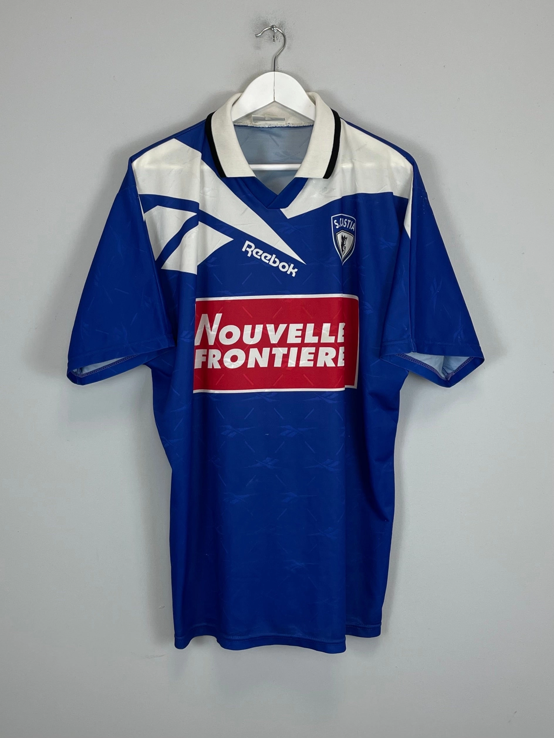 Everyday Motion Ribbed Hem Detail 1995/96 SC BASTIA #23 HOME SHIRT (L) REEBOK